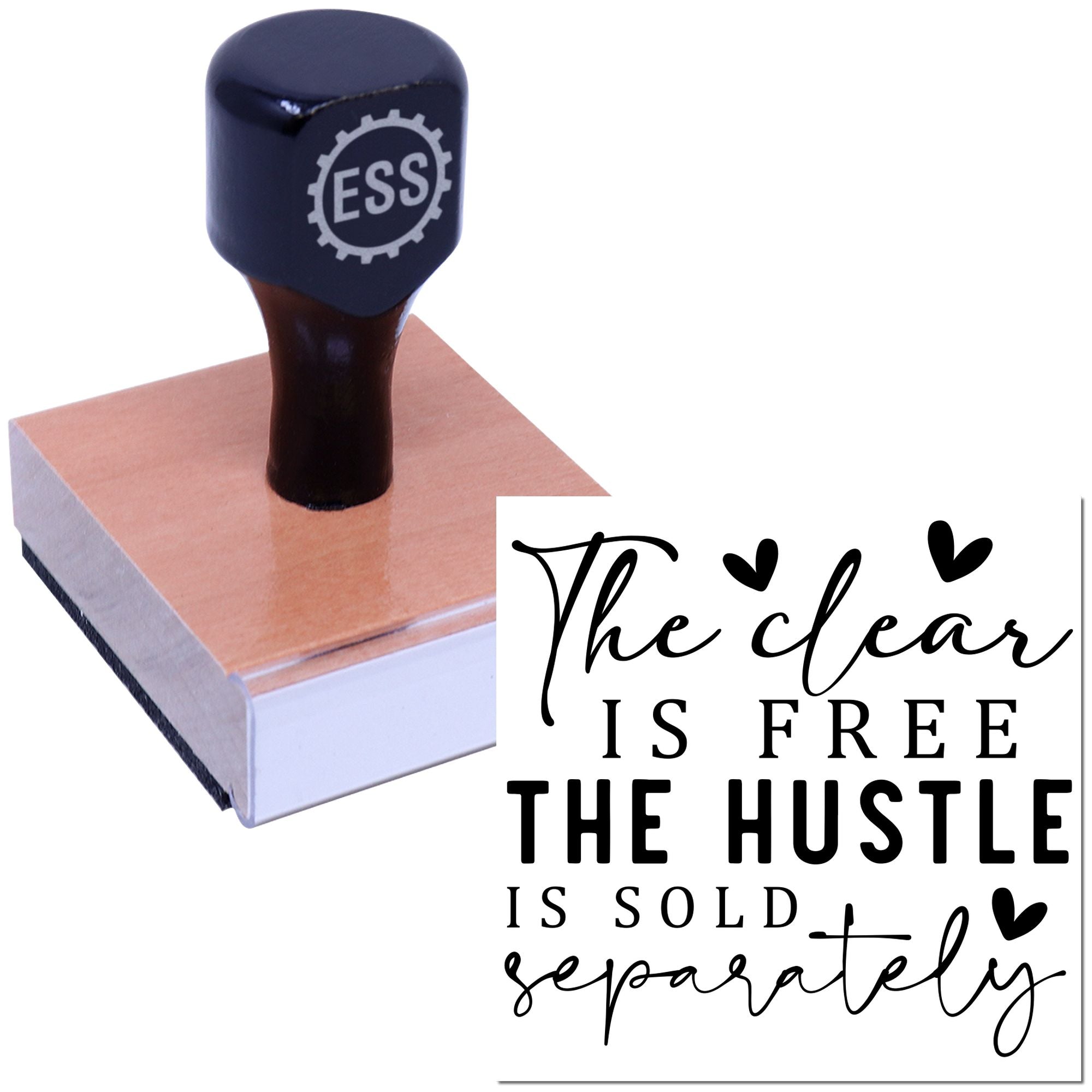 Hustle Costs Extra Paper Craft Rubber Stamp