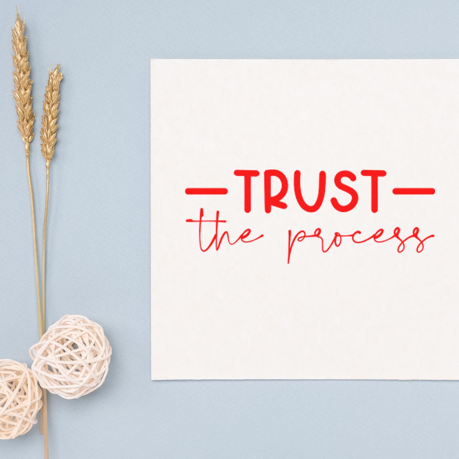 Process Trust Mantra Handcraft Rubber Stamp