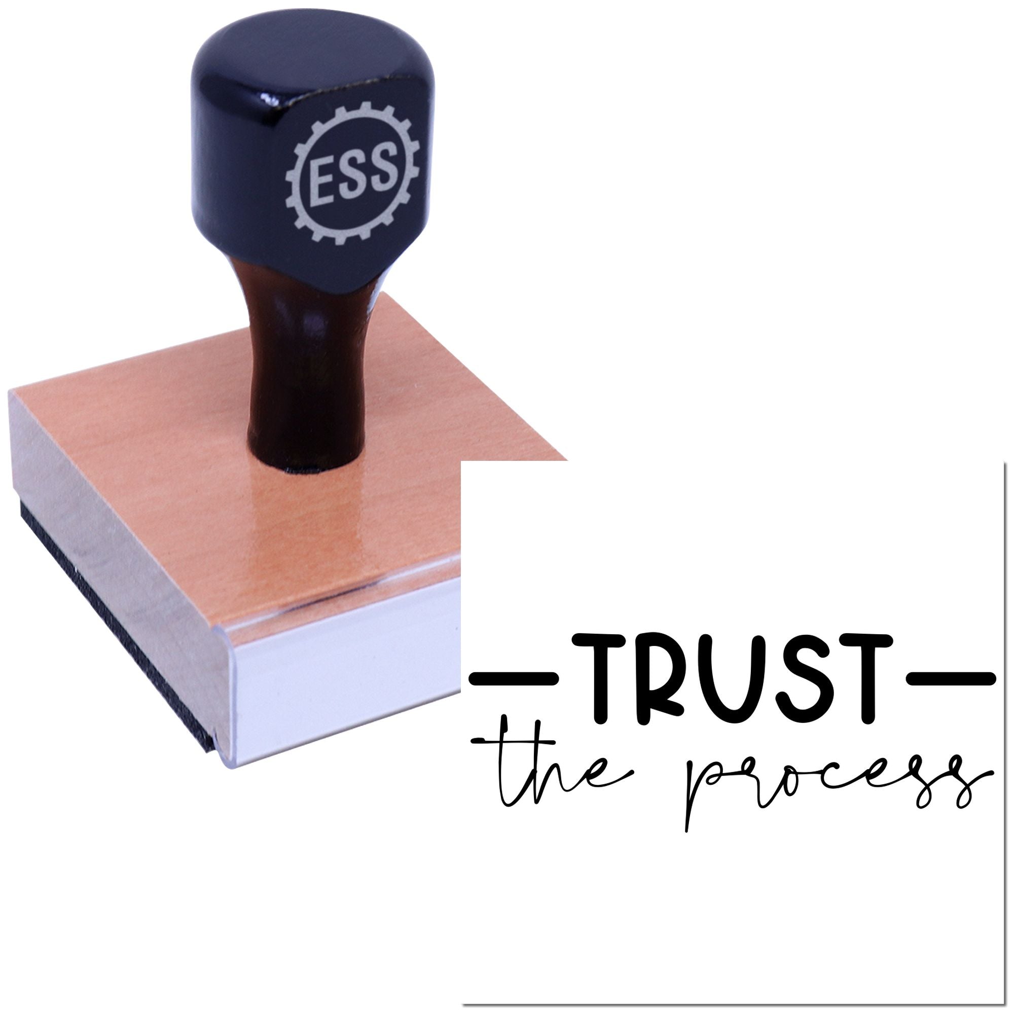 Process Trust Mantra Handcraft Rubber Stamp