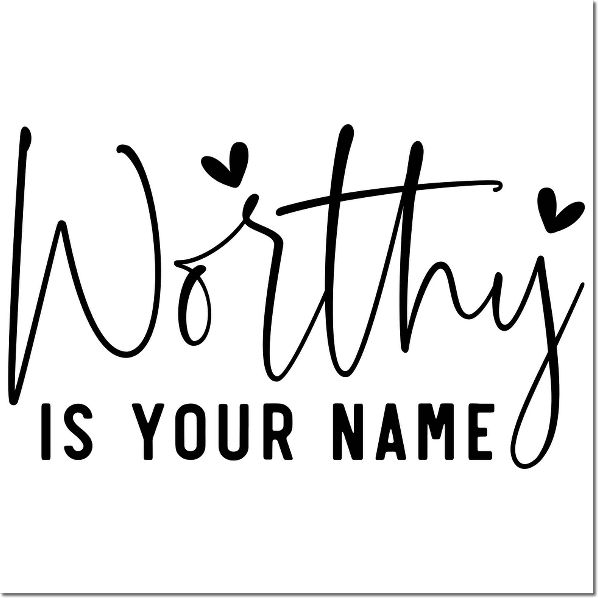 Self-Inking Worthy Name Papercraft Stamp