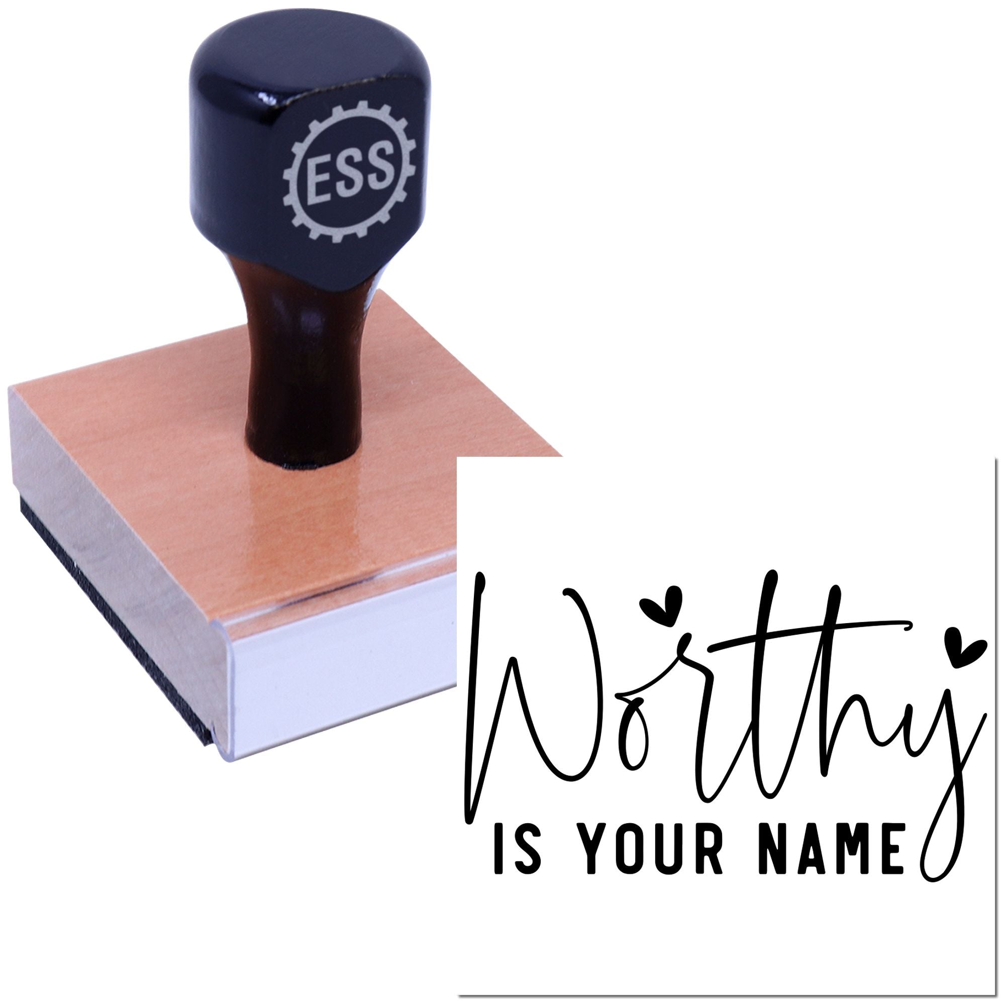 Heartfelt Name Affirmation Paper Craft Rubber Stamp