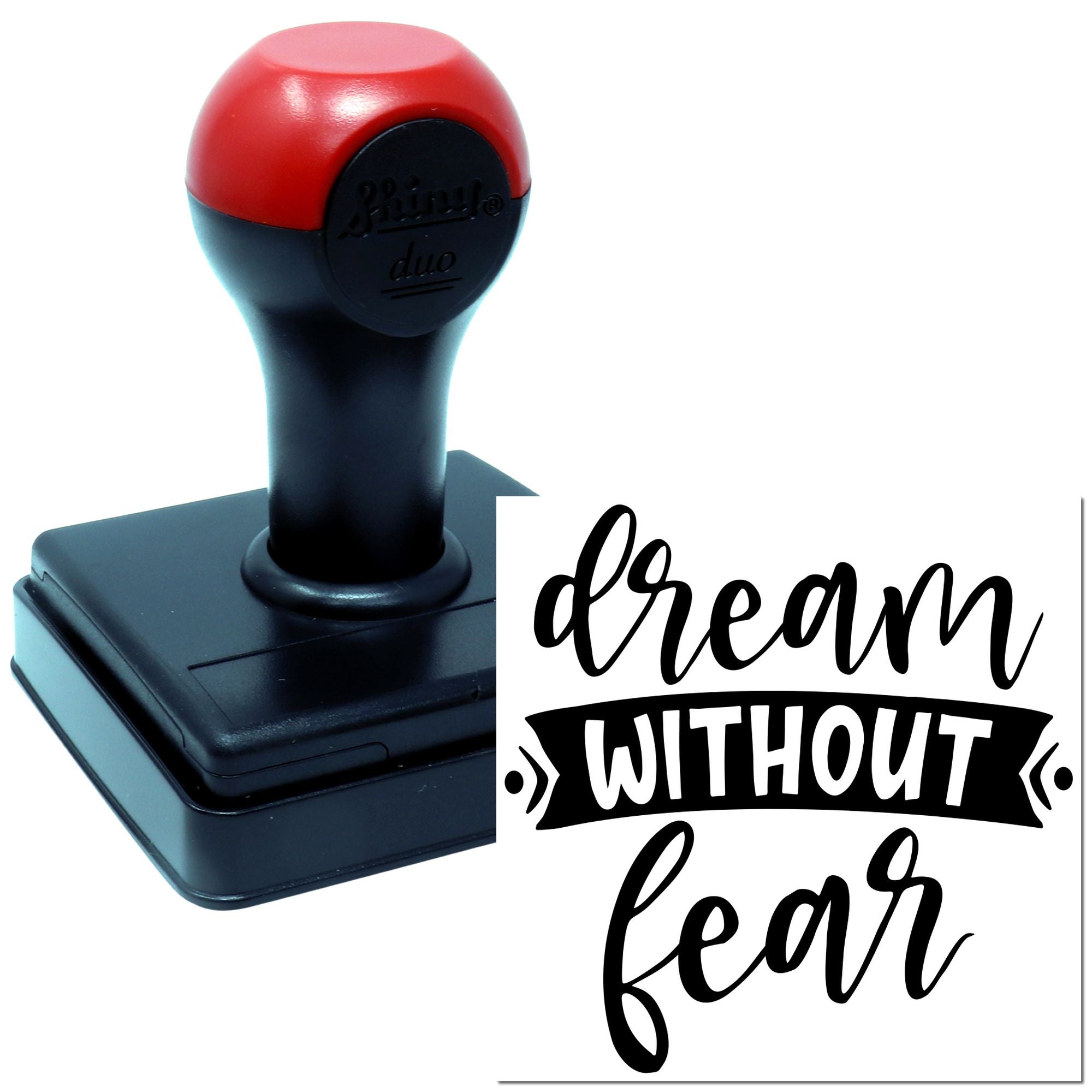 Duo Dream Without Fear Inspirational Handlettering Hand Stamp