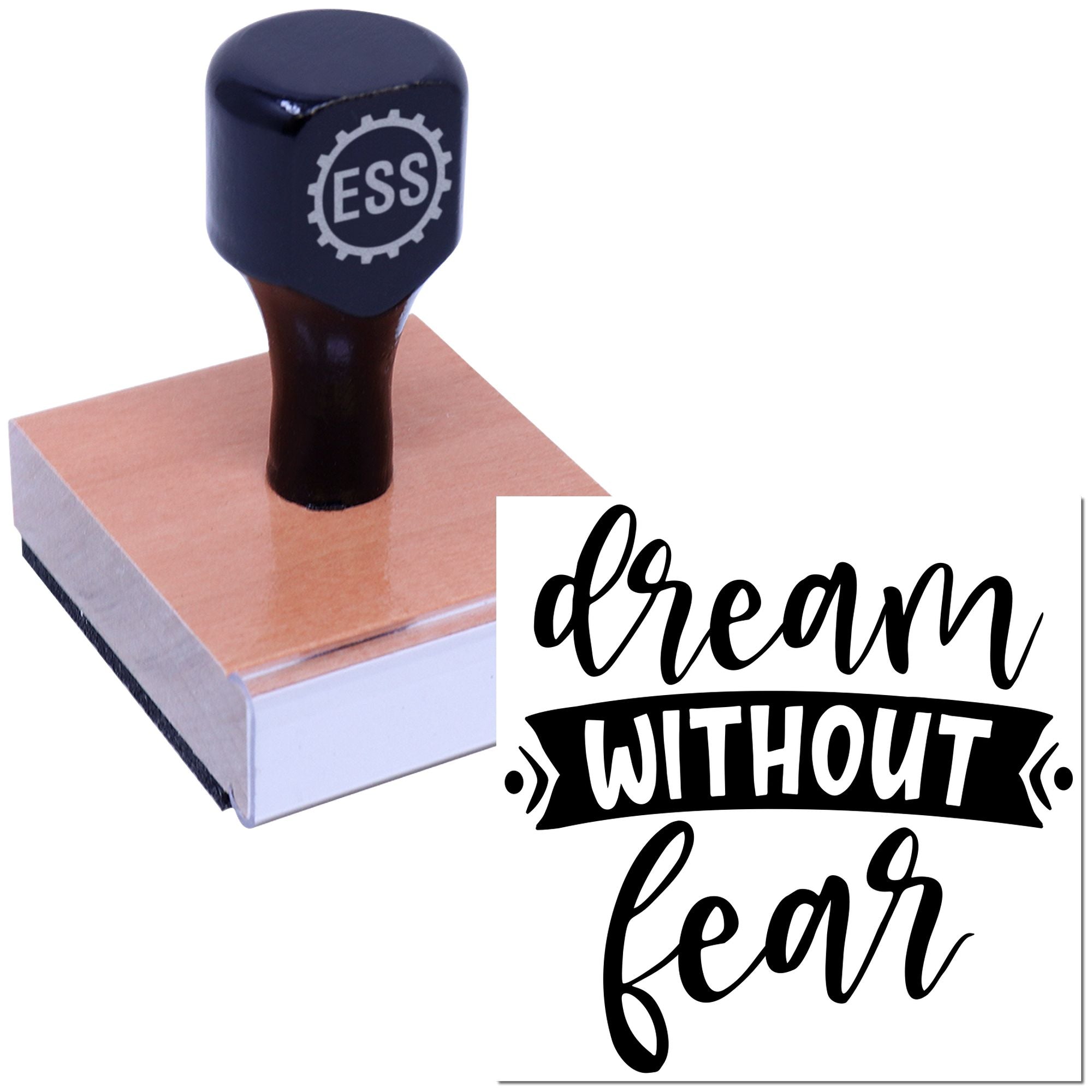 Fearless Dream Design Greeting Card Rubber Stamp