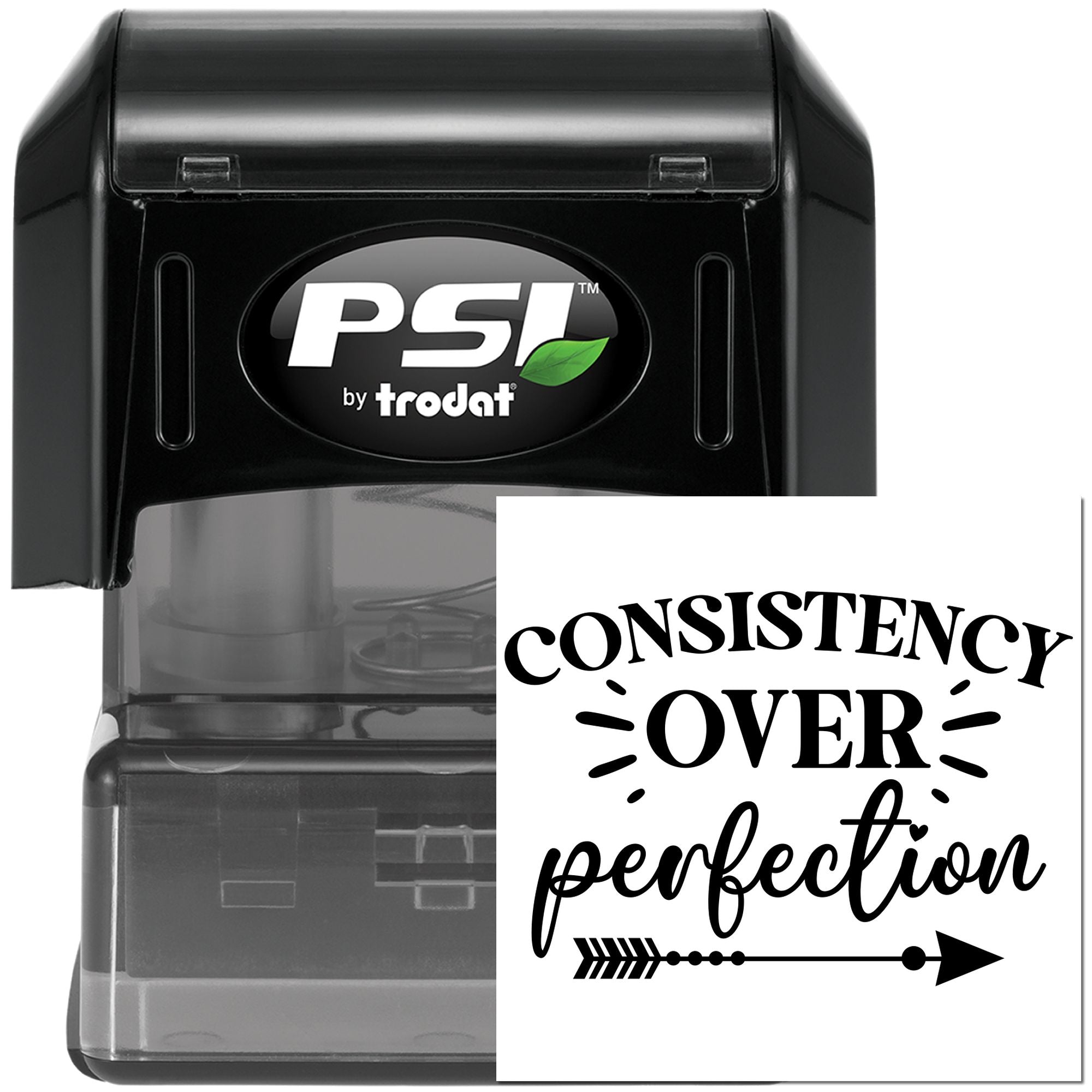 Pre-Inked Consistency Over Perfection Journaling Stamp