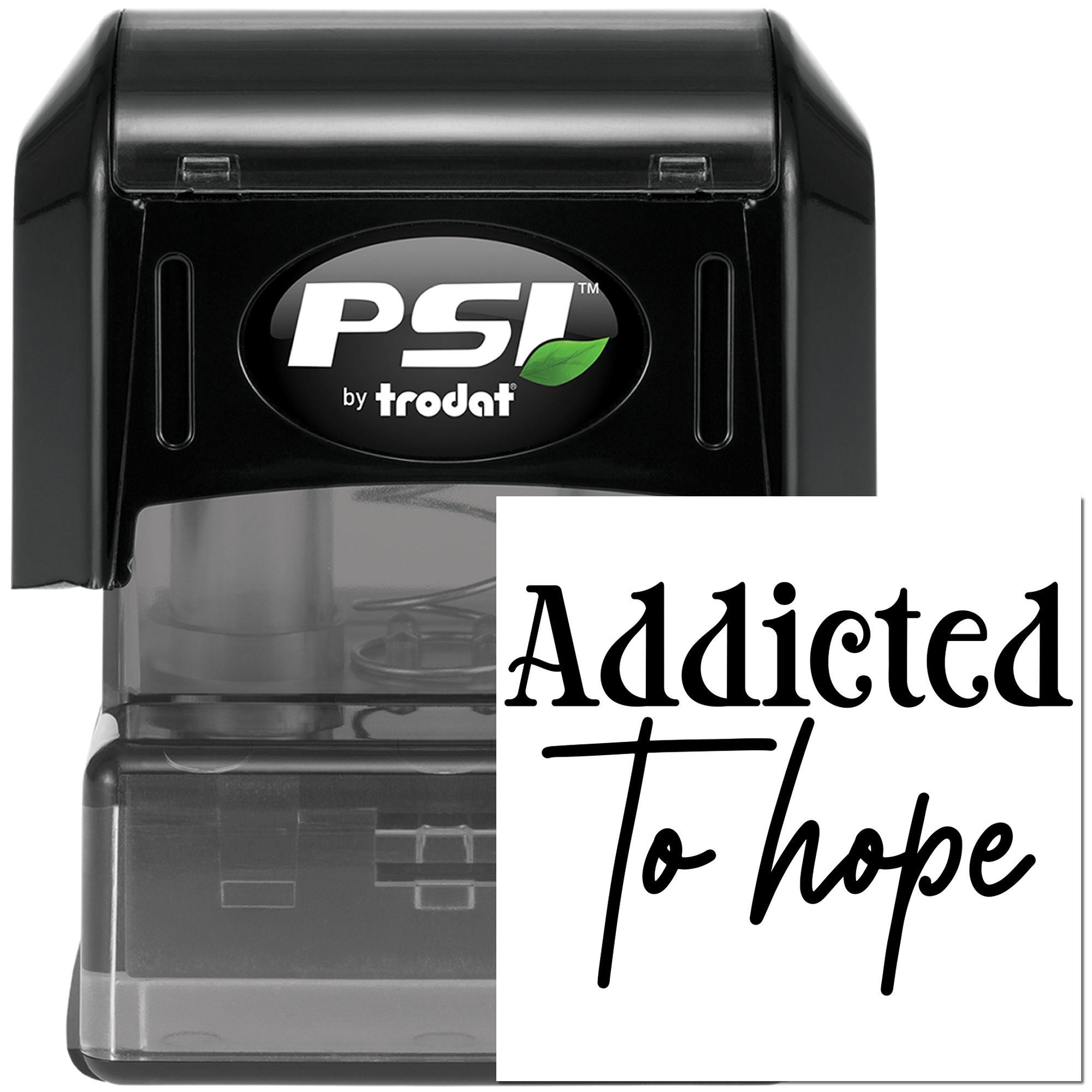 Pre-Inked Addicted To Hope Mini Card Stamp