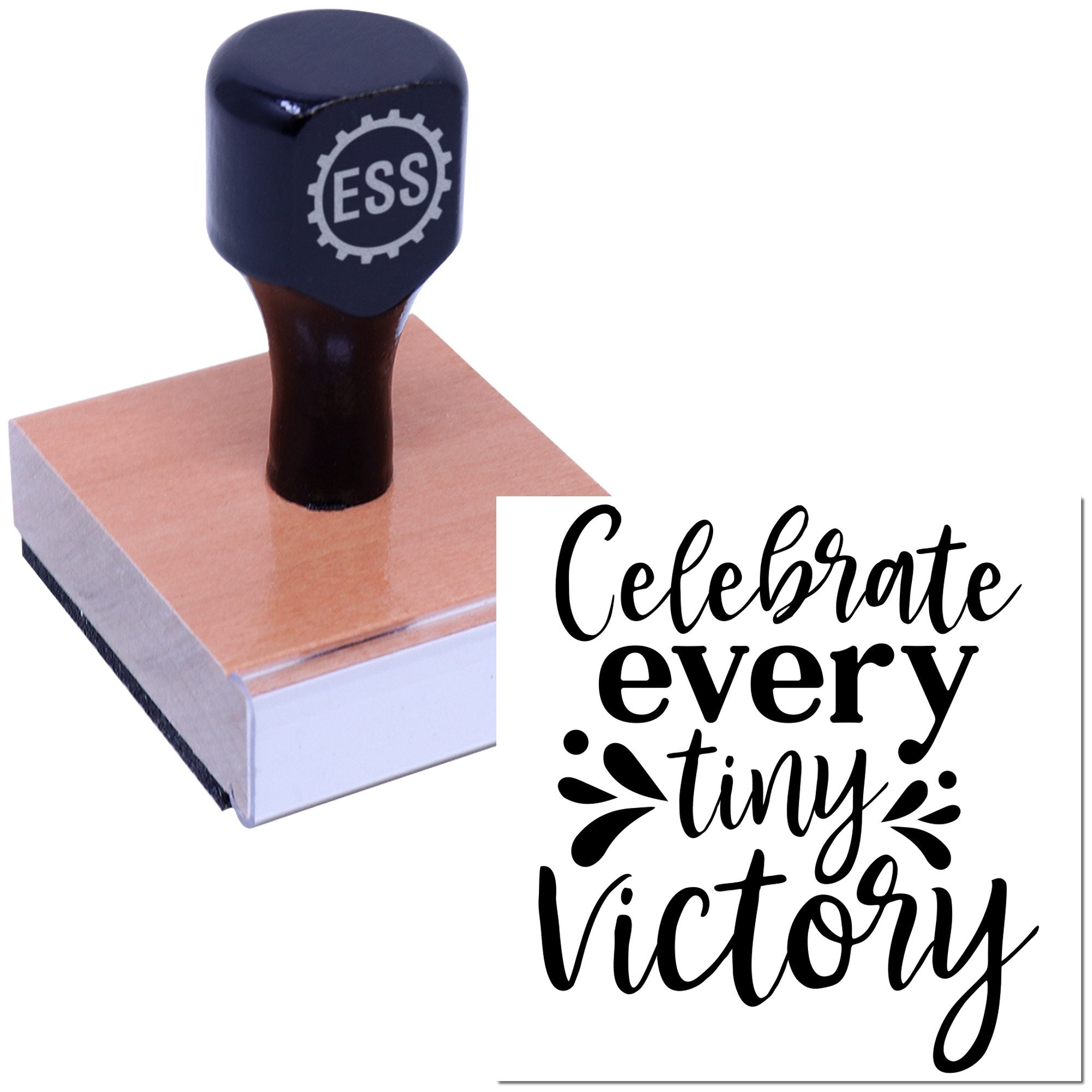 Cherish Small Wins Party Favor Rubber Stamp