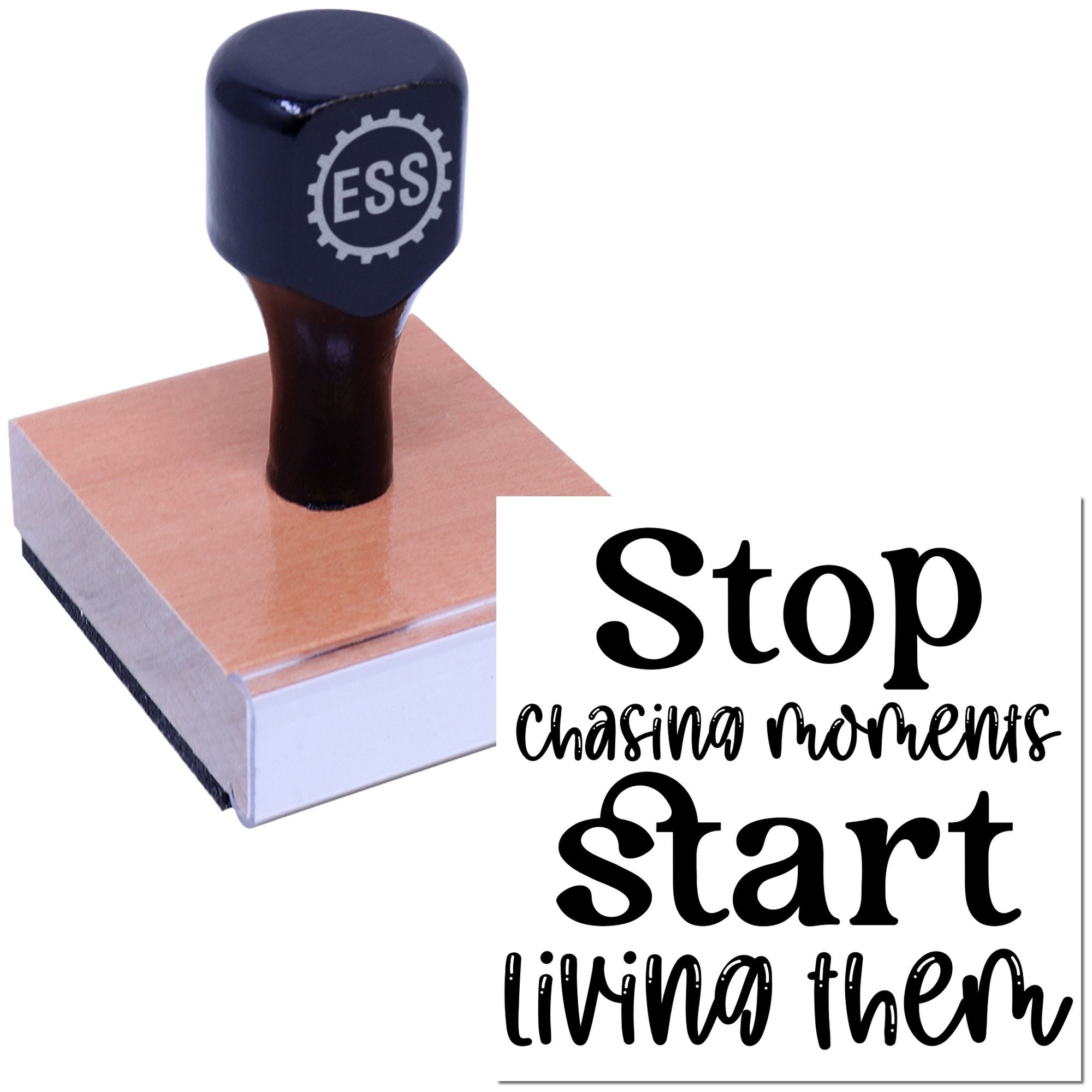 Embrace Each Moment Scrapbook Rubber Stamp