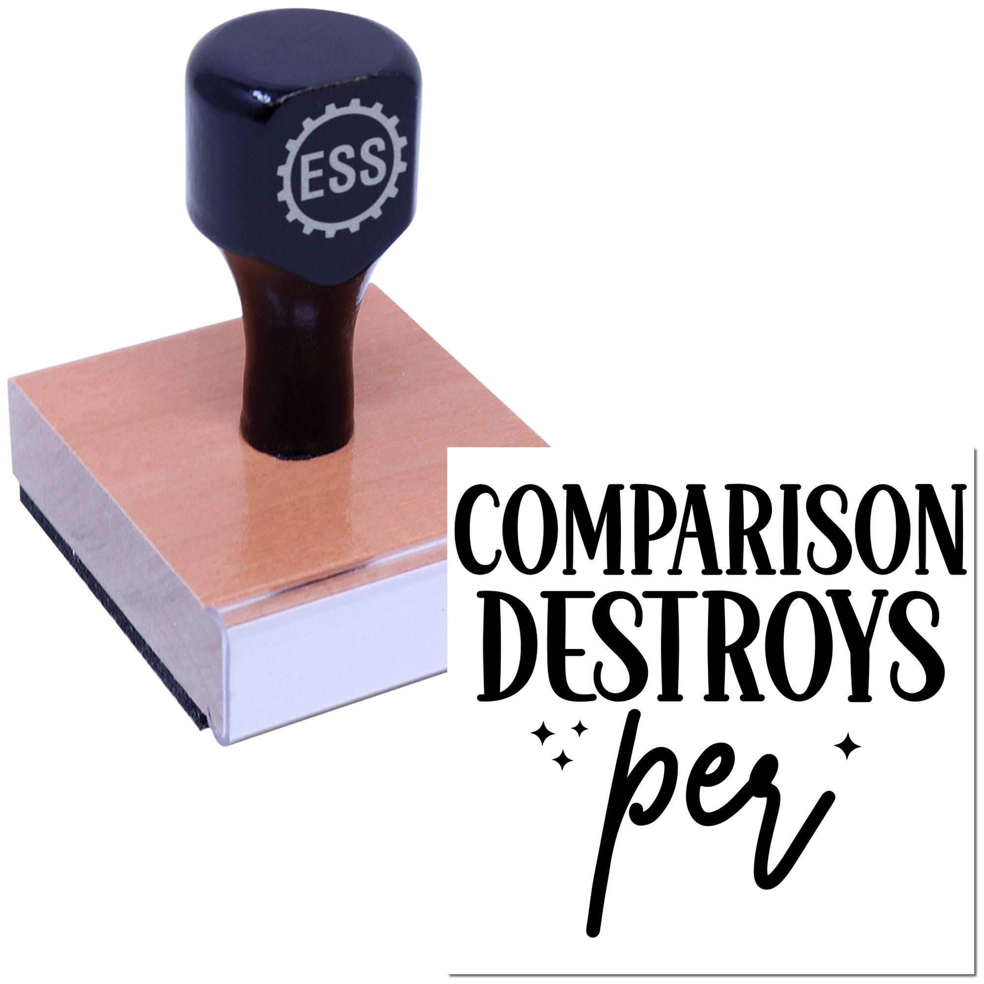 Comparison Destroys You Crafting Rubber Stamp