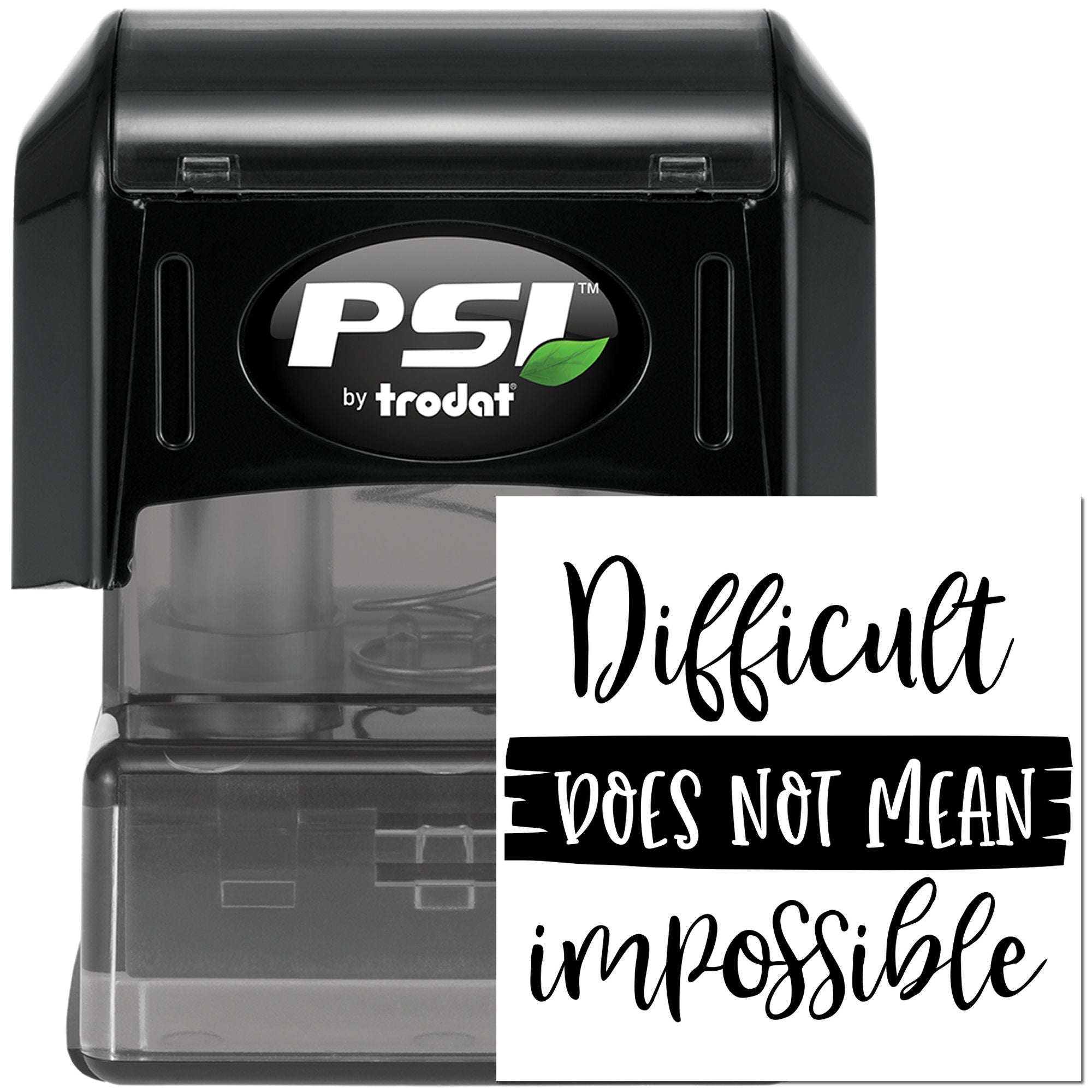 Pre-Inked Difficult But Possible Scrapbook Stamp