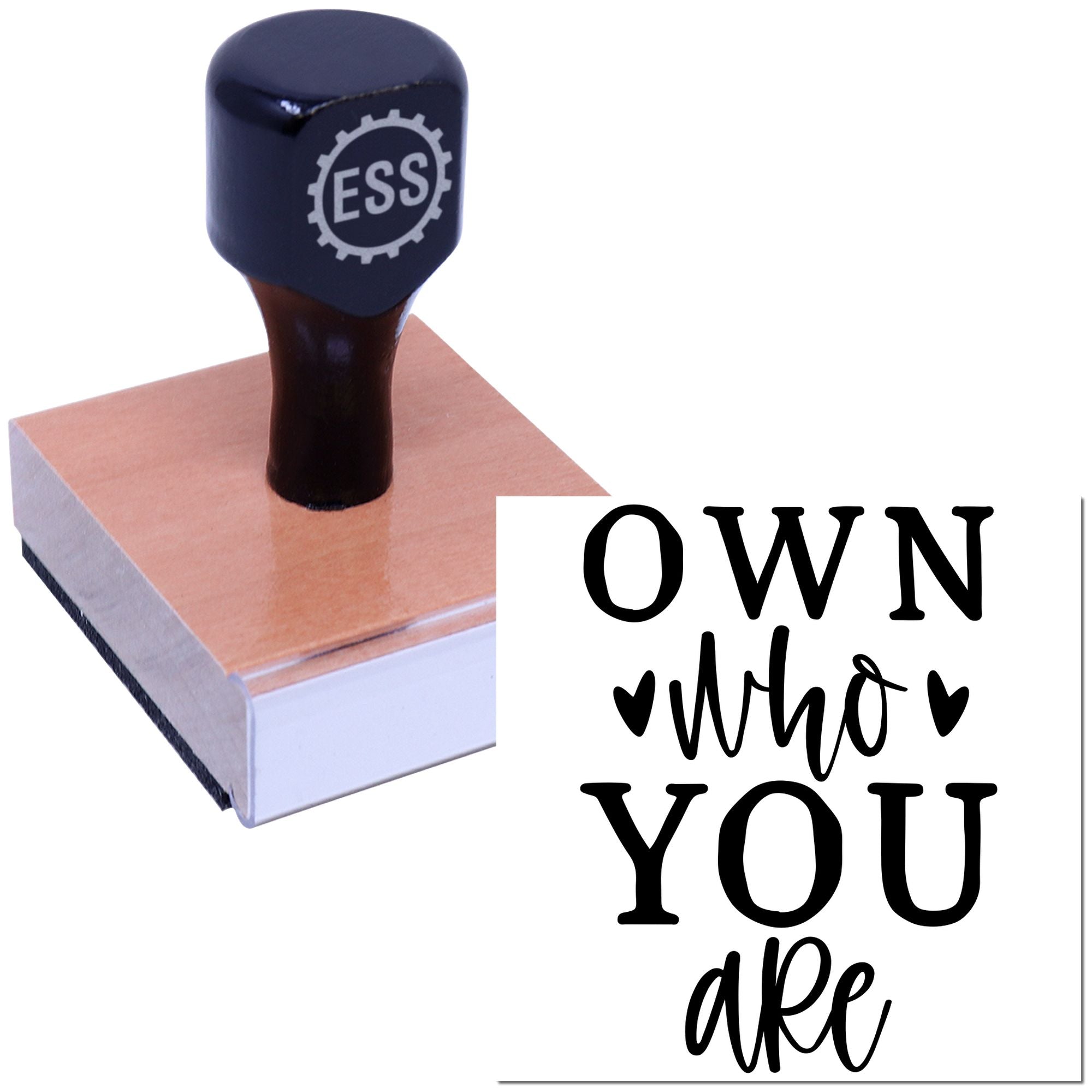 Embrace Your Authenticity Note Card Rubber Stamp