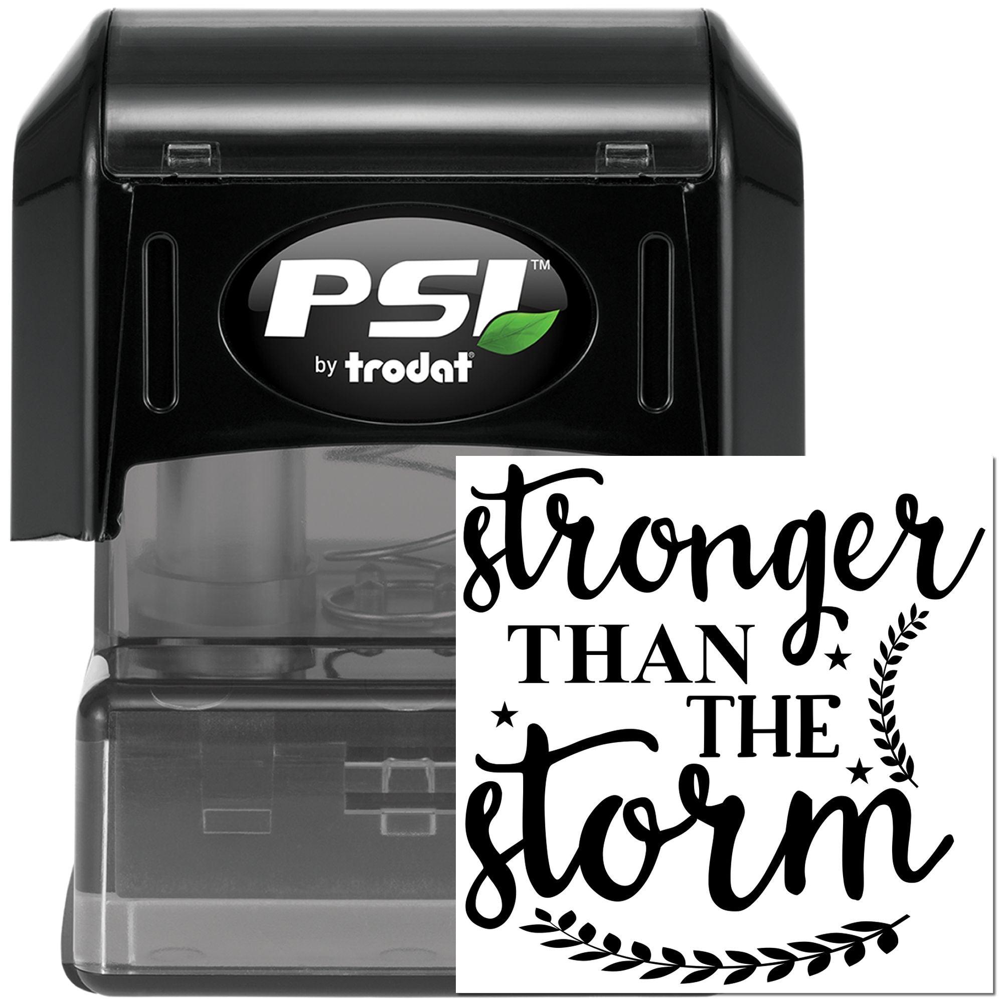 Pre-Inked Stronger Than Storm Scrapbooking Stamp
