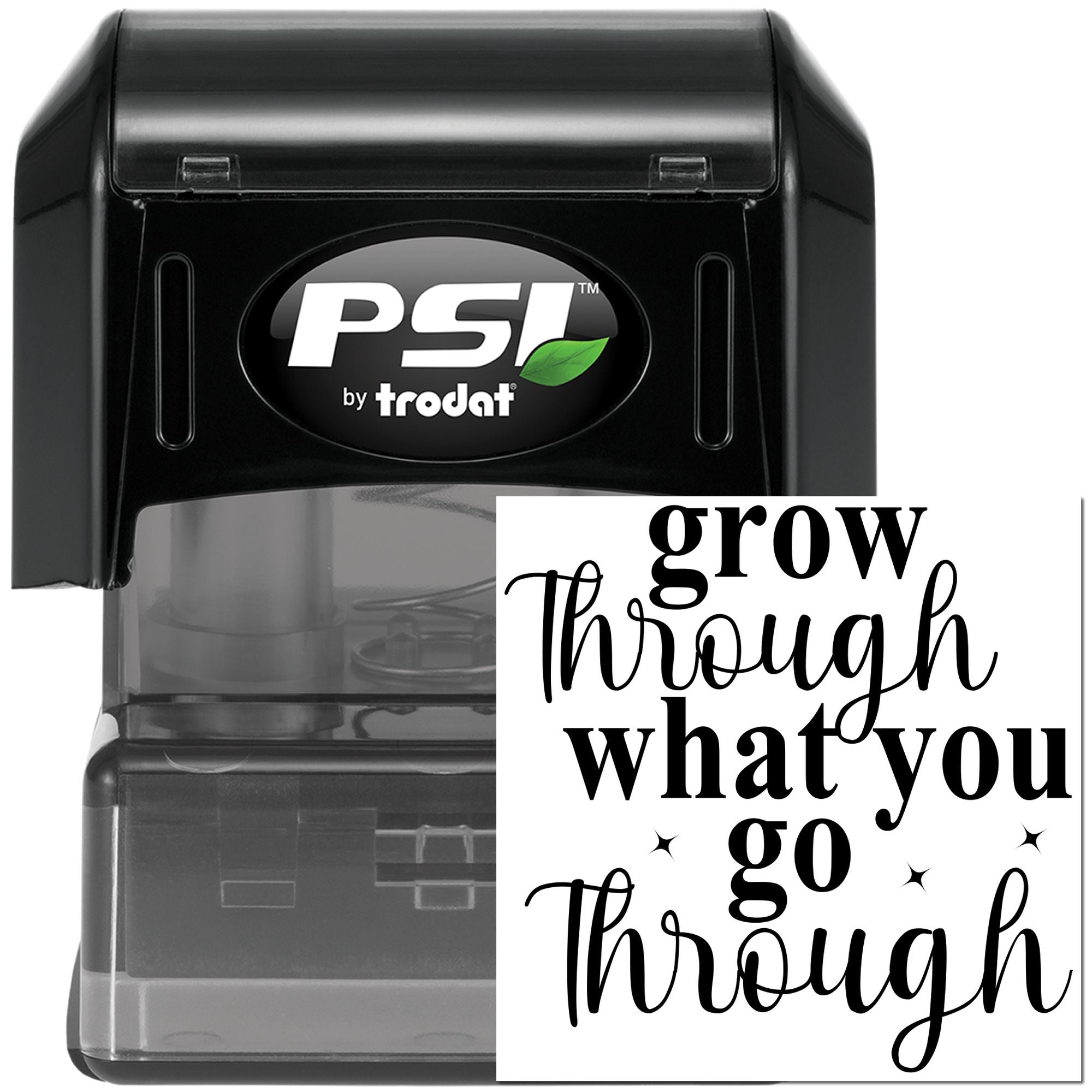 Pre-Inked Growth Through Adversity Card Stamp