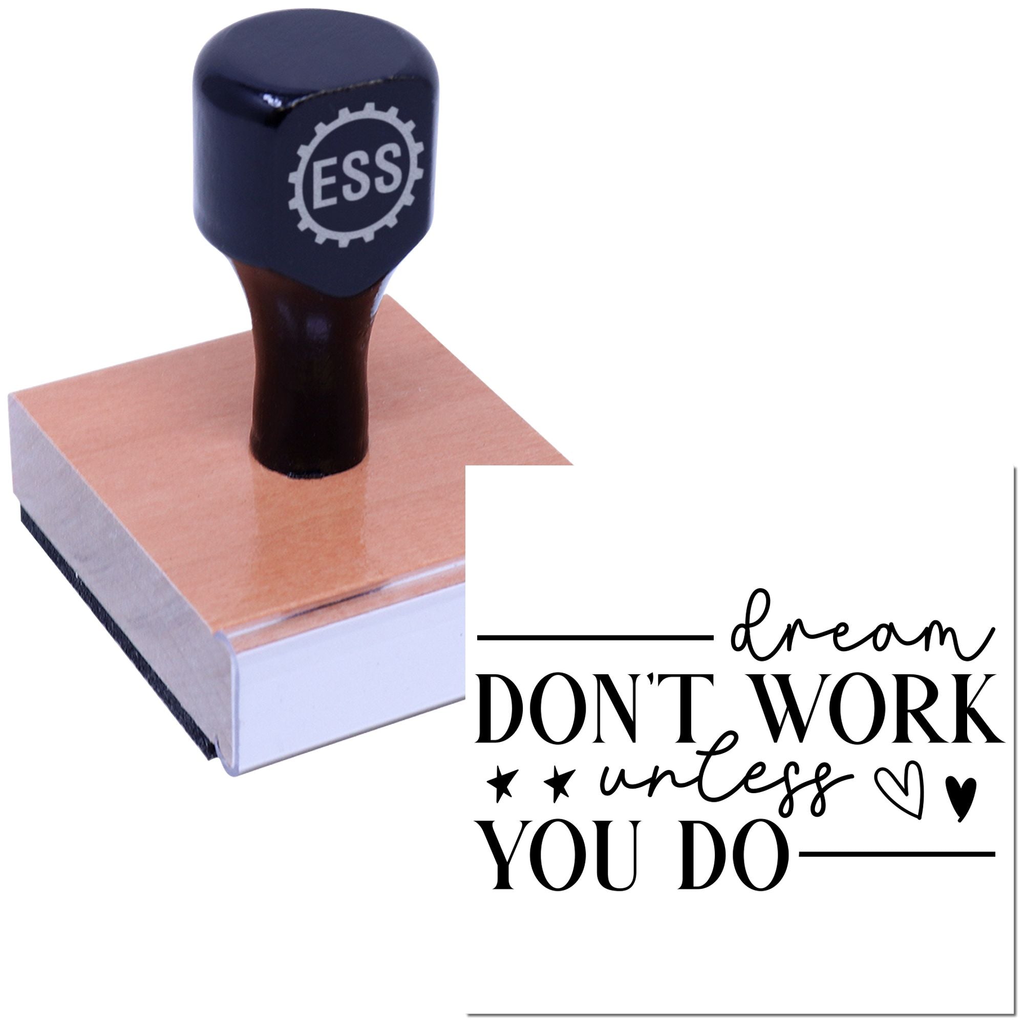 Dreams Demand Effort Cardmaking Rubber Stamp