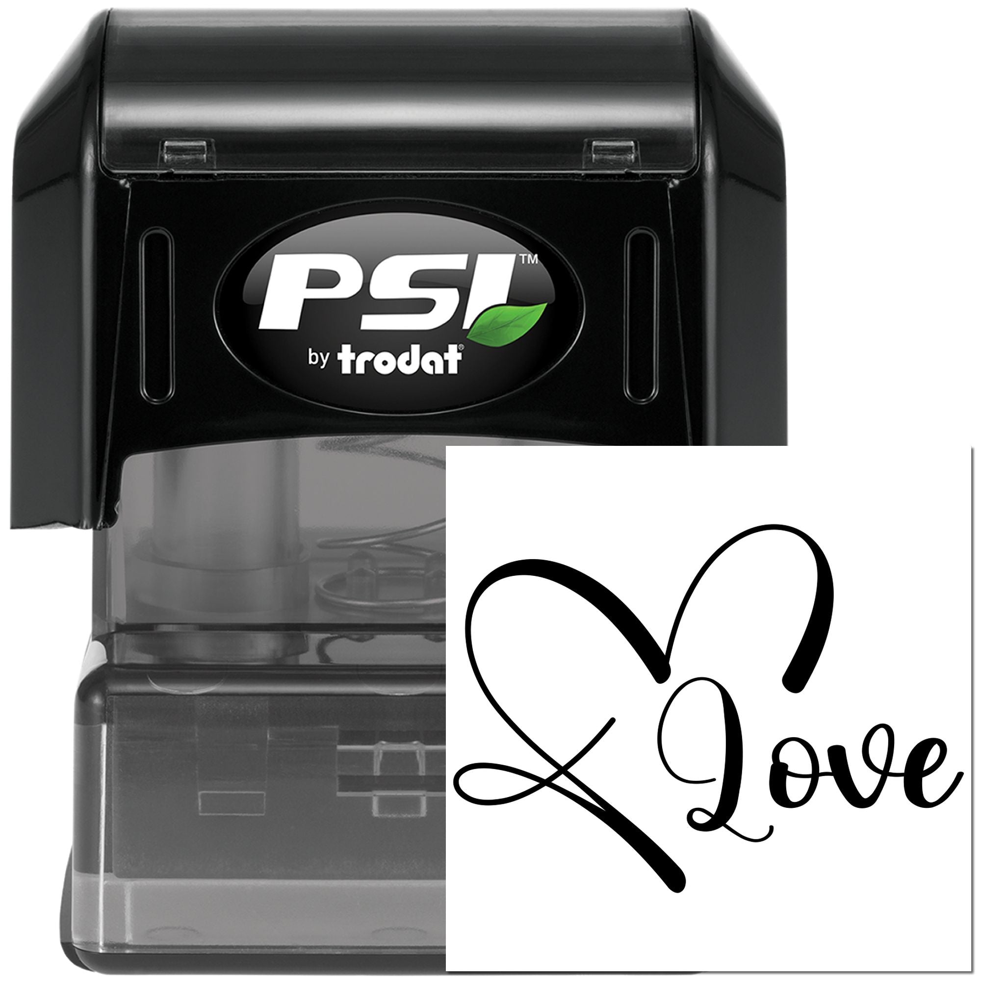 Pre-Inked Love Heart Illustration Papercraft Stamp