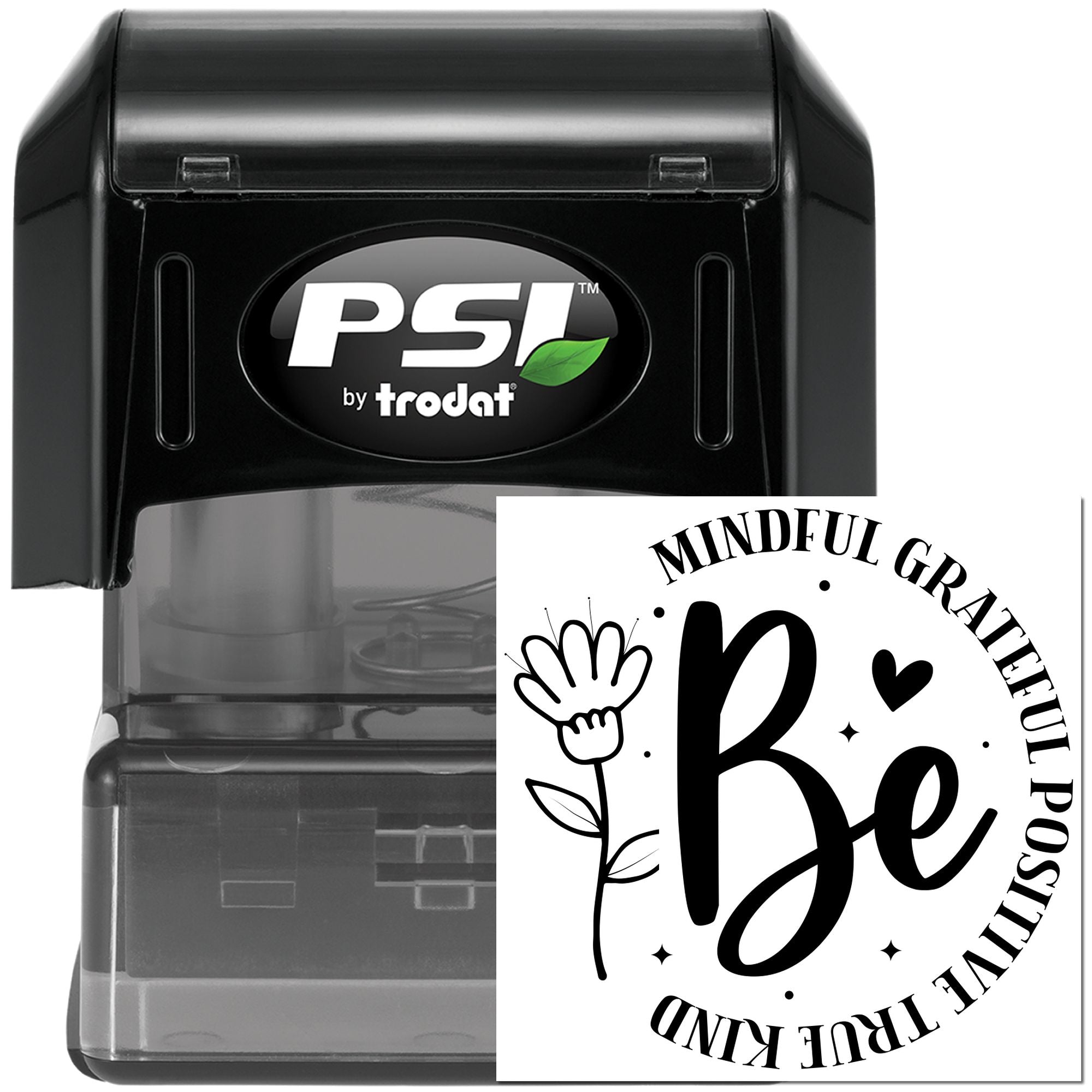 Pre-Inked Be Mindful Grateful Mini Card Stamp