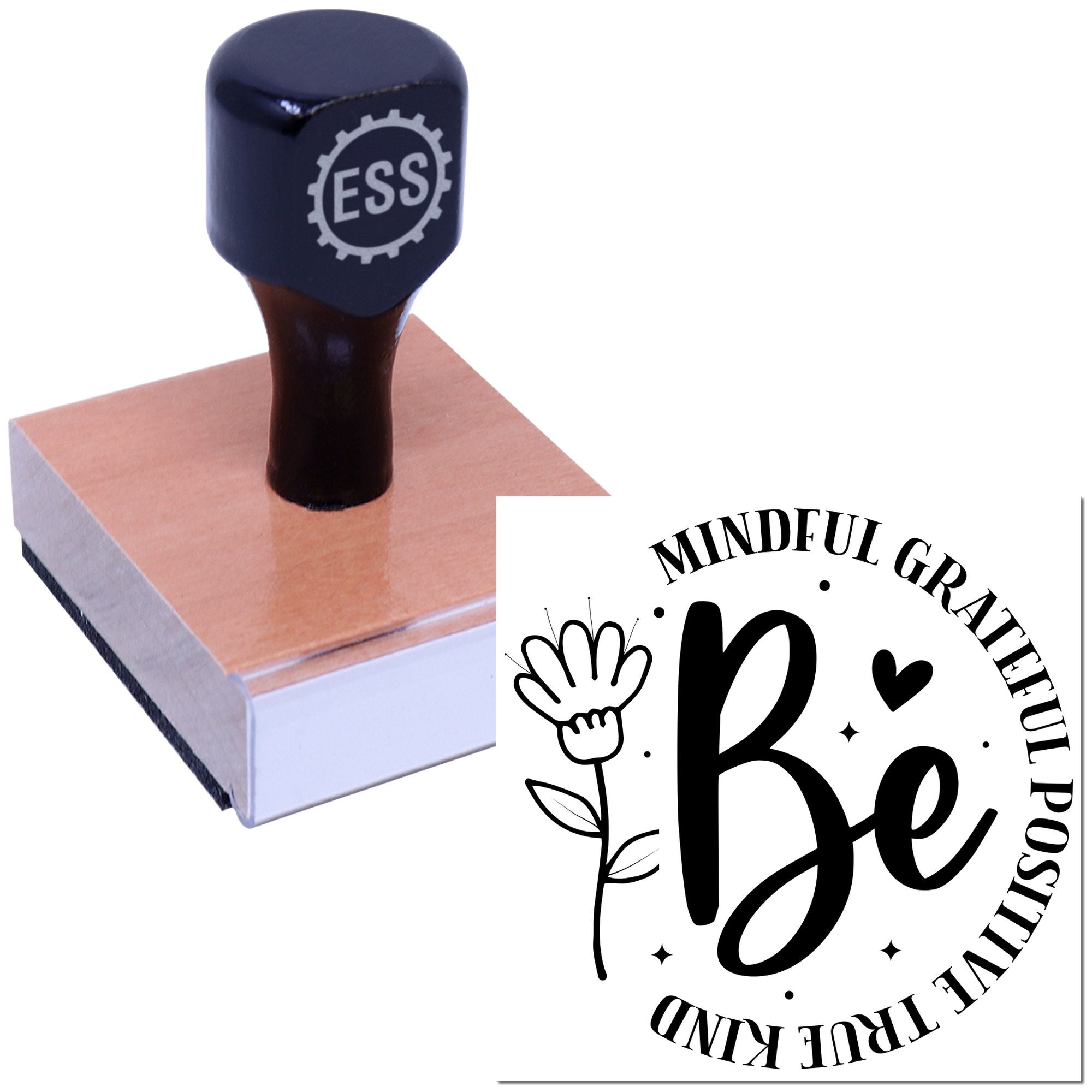 Be True Kind Favor Tag Rubber Stamp