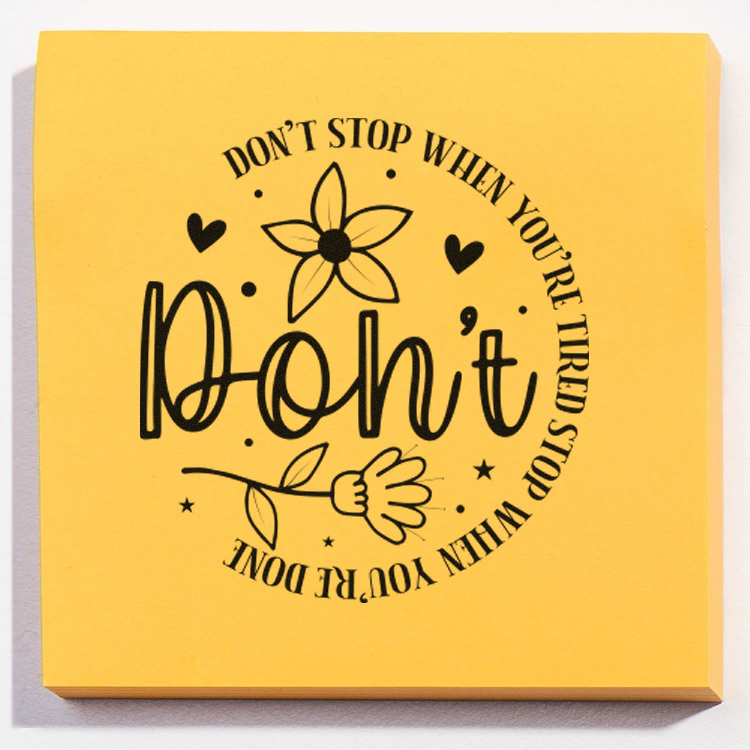 Done Not Tired Place Card Rubber Stamp