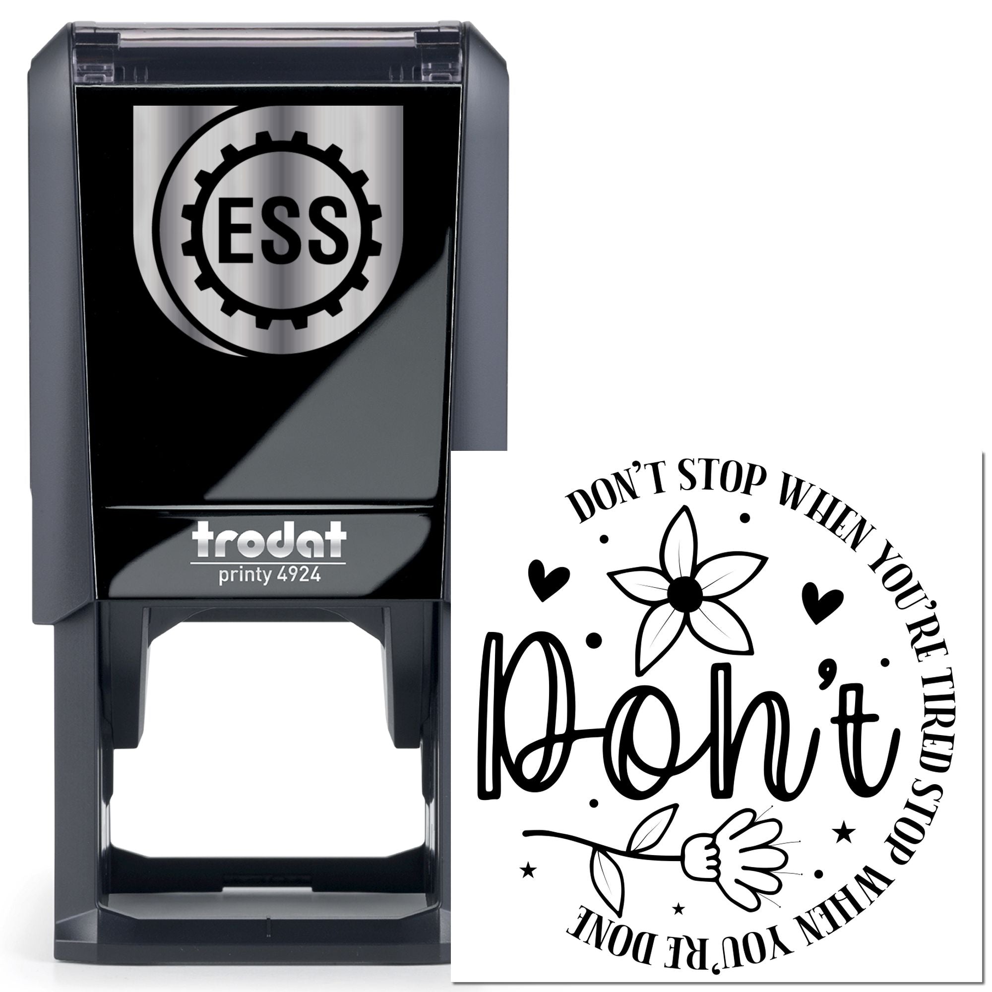 Self-Inking Motivational Quote Favor Tag Stamp