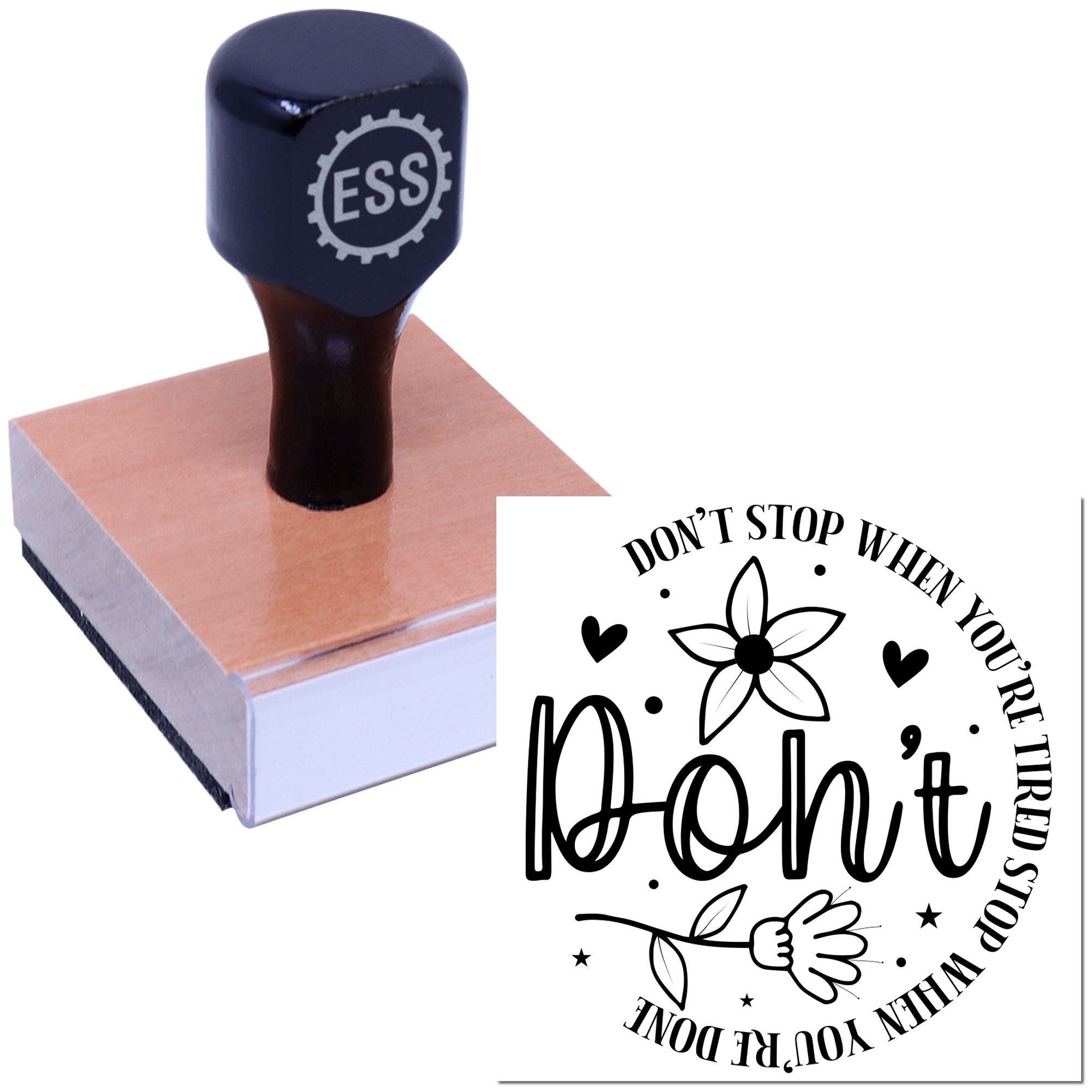 Done Not Tired Place Card Rubber Stamp