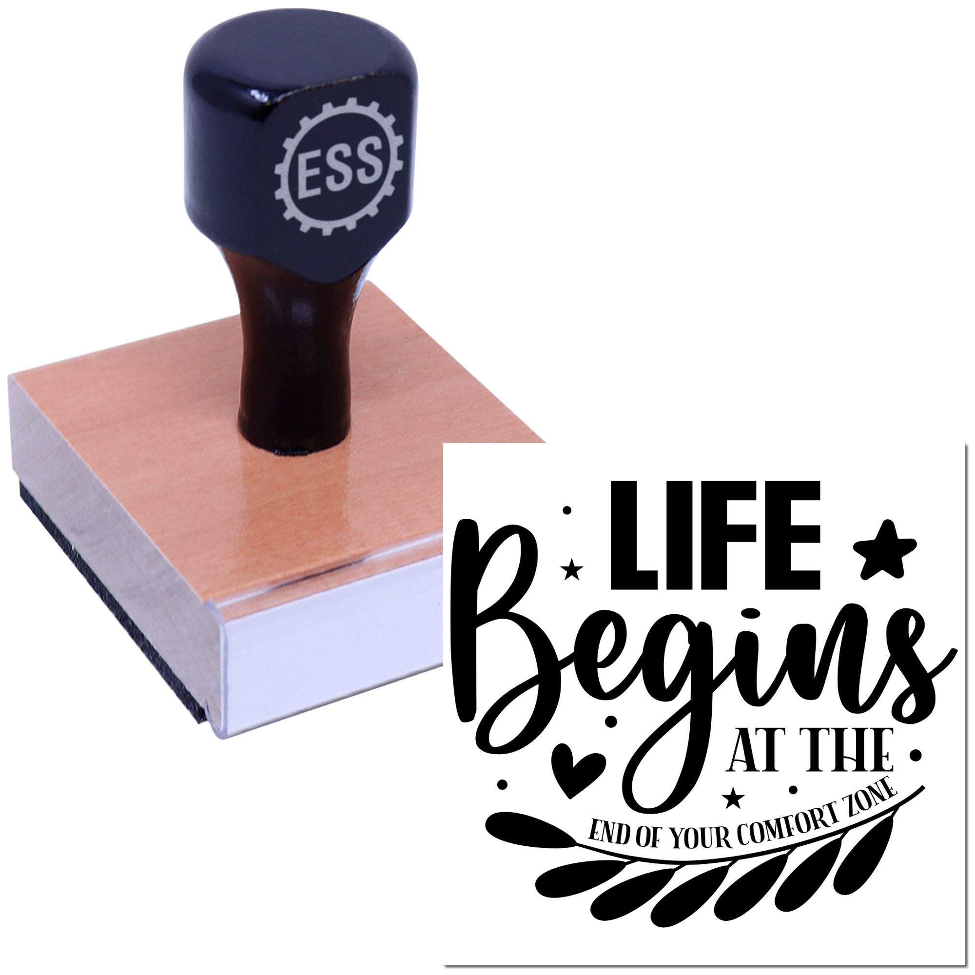 Comfort Zone Breakthrough Party Favor Rubber Stamp