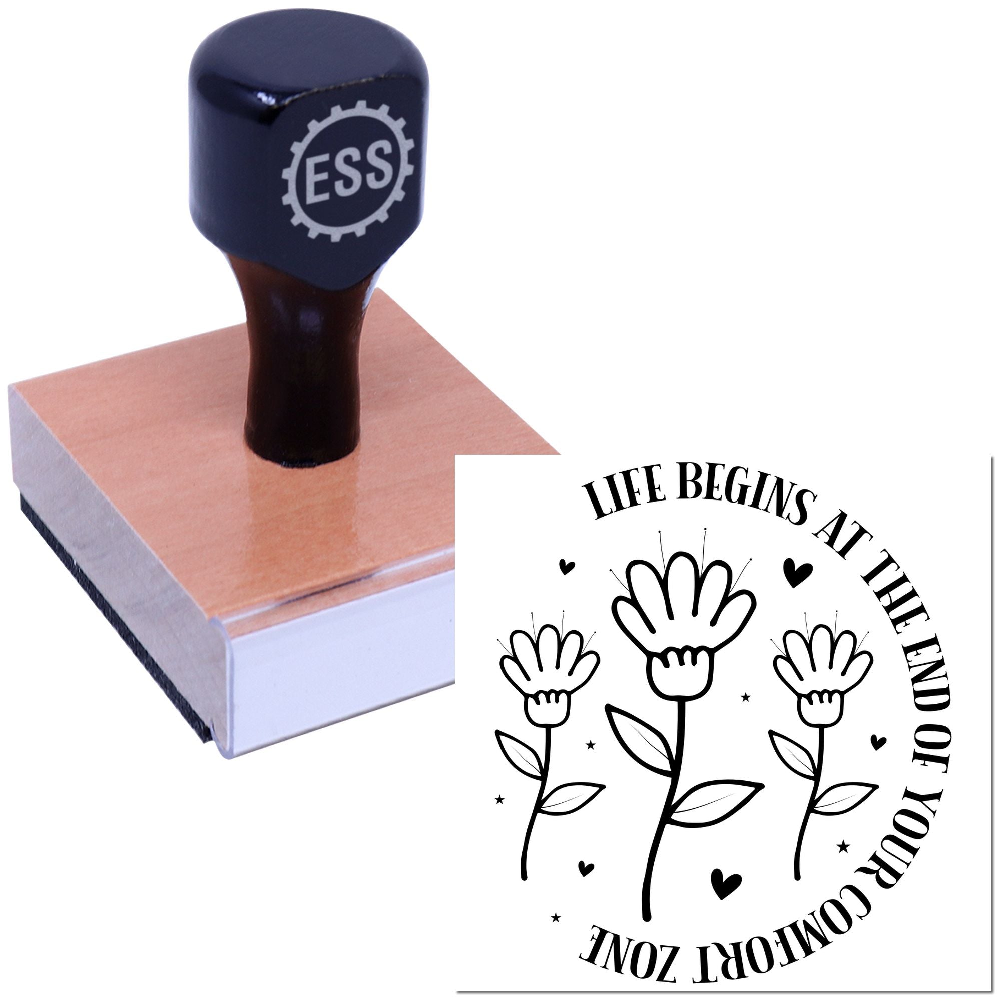 Blossoming Beyond Boundaries Craft Rubber Stamp