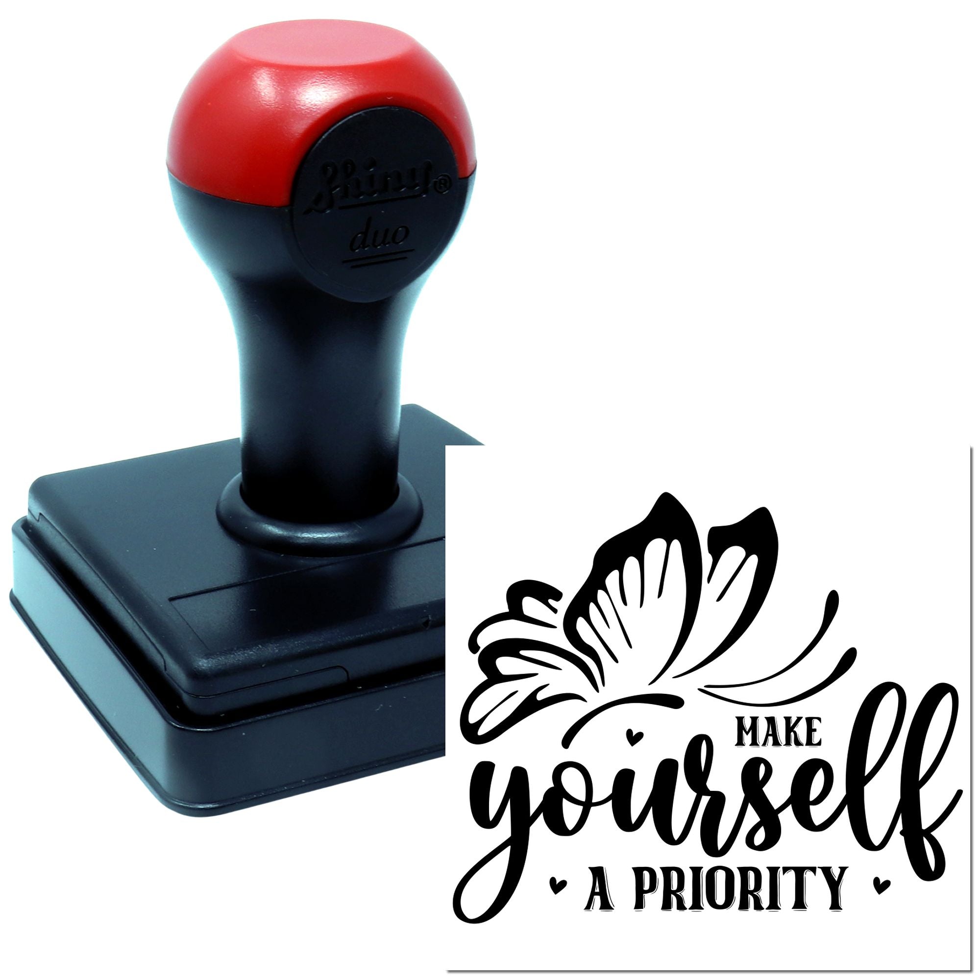 Duo Butterfly Reminder Prioritize Yourself Today Hand Stamp
