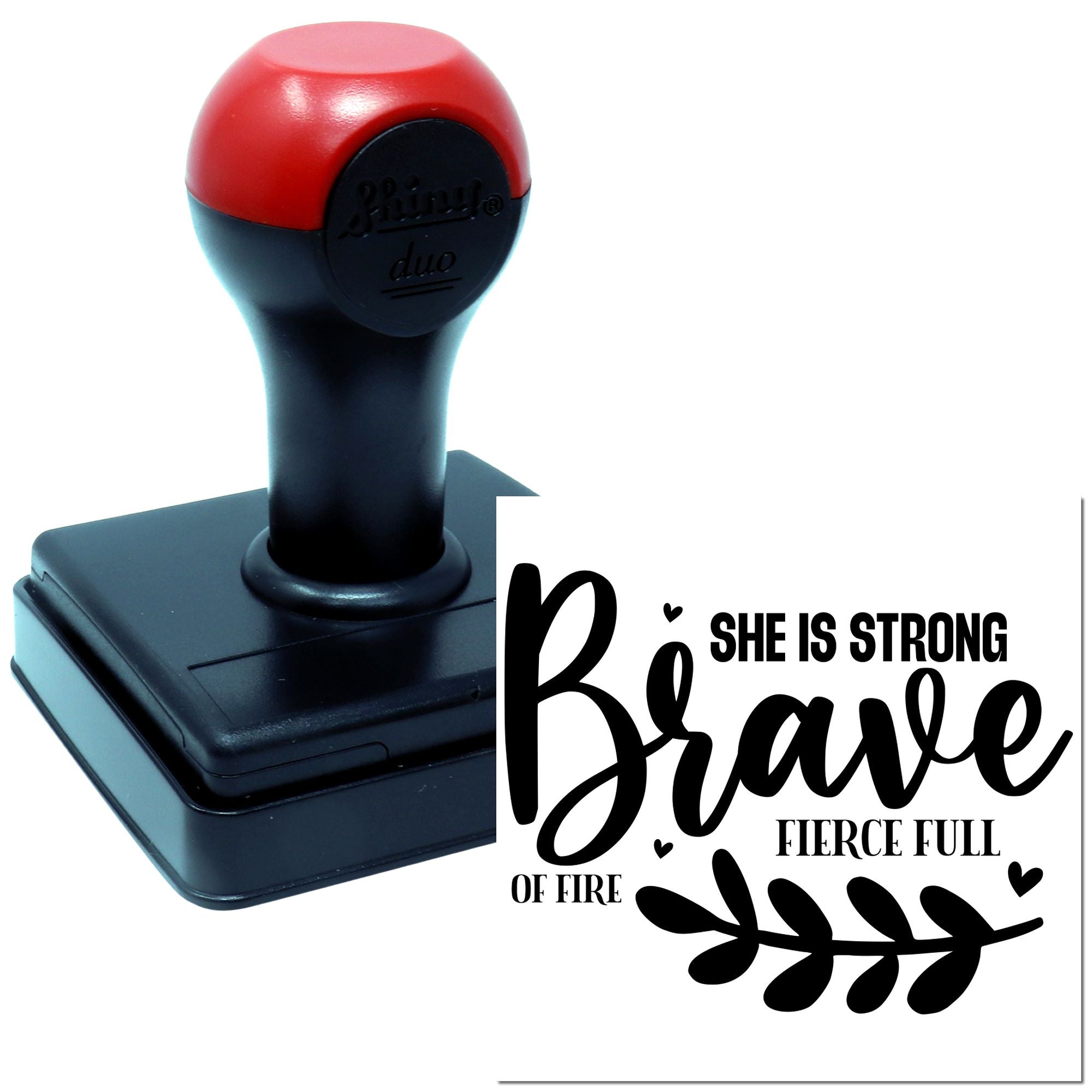 Duo She Is Brave Fierce Strong Hand Stamp