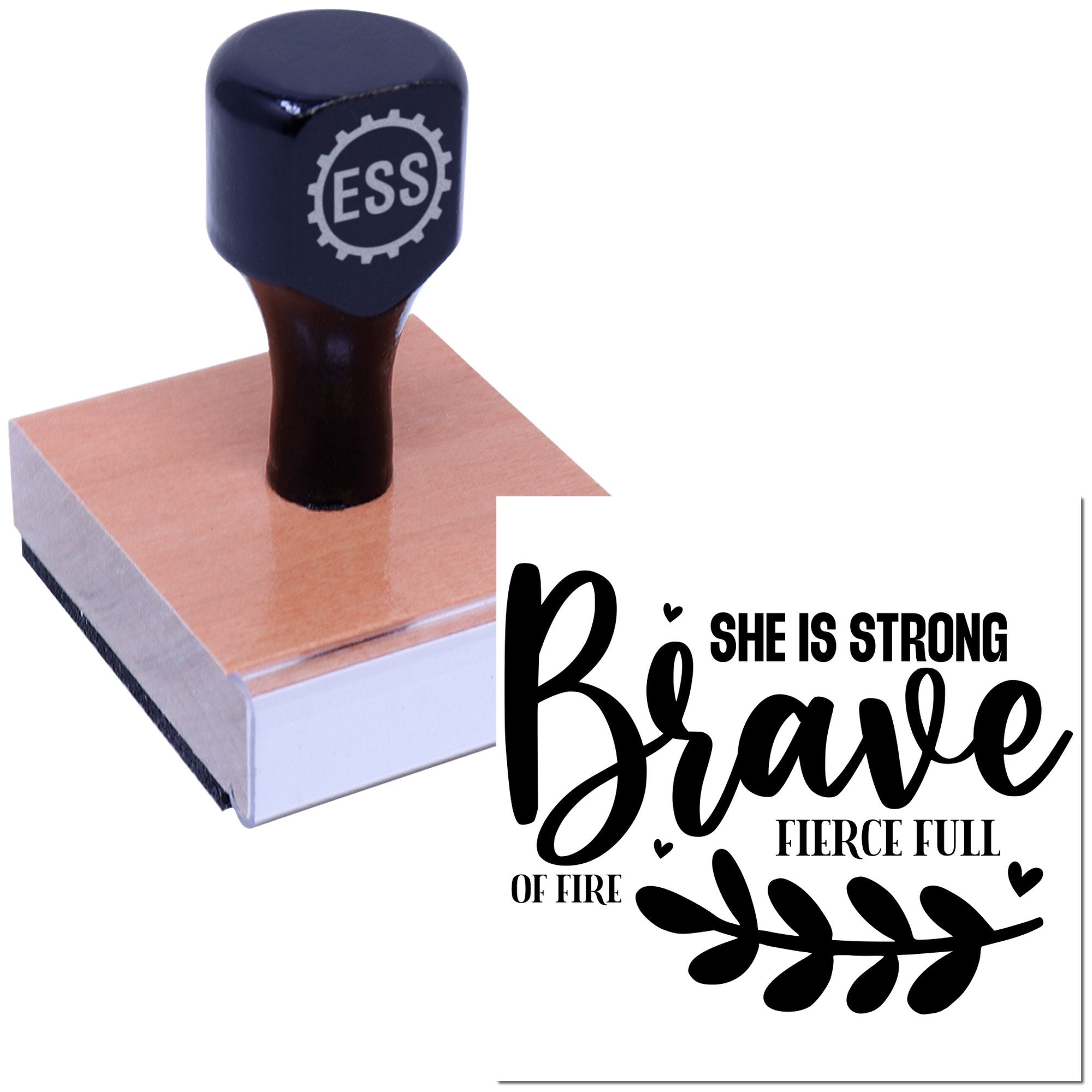 Brave Fierce Fire Crafting Rubber Stamp