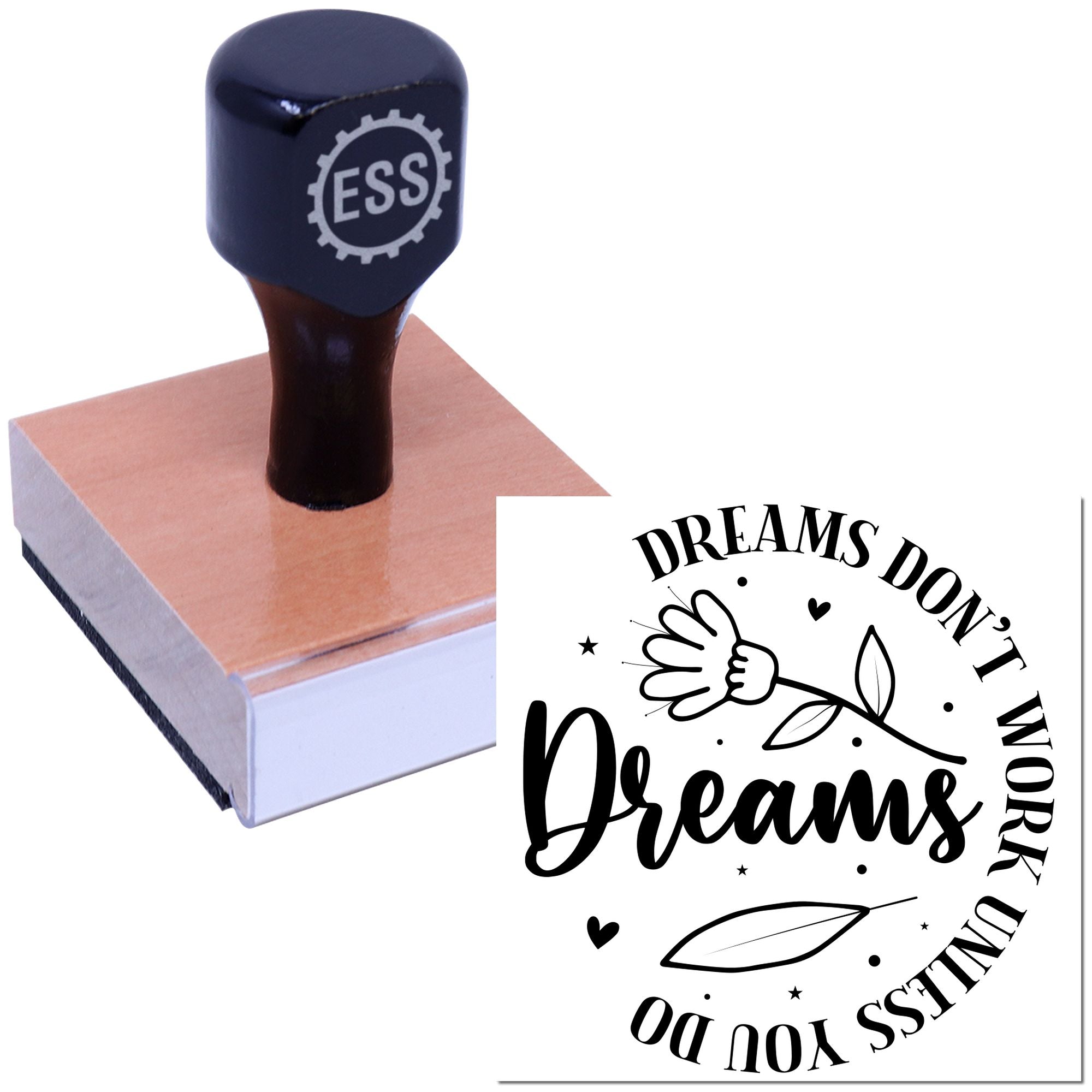 Blooming Dream Hustle Card Making Rubber Stamp