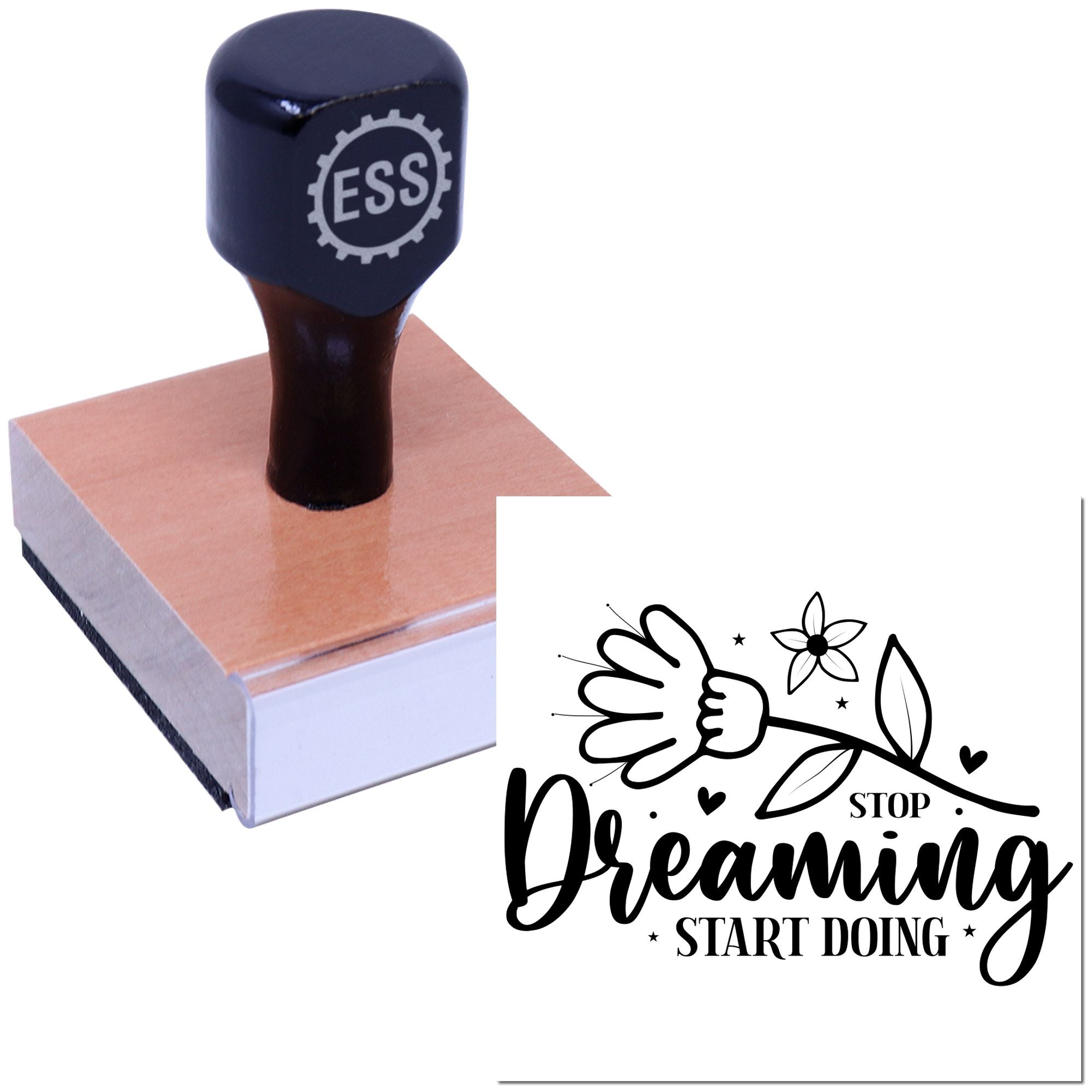 Blossom Into Action Handcraft Rubber Stamp