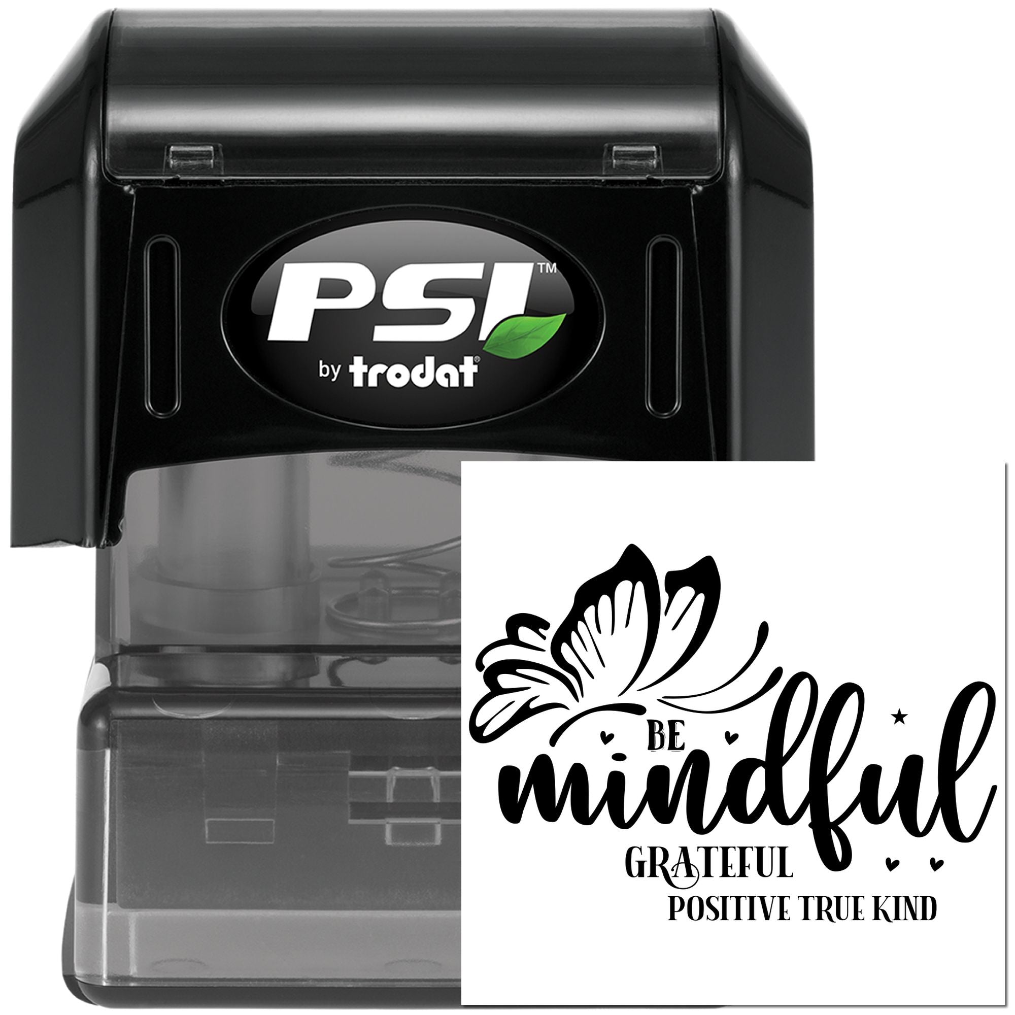 Pre-Inked Be Mindful Grateful Paper Craft Stamp