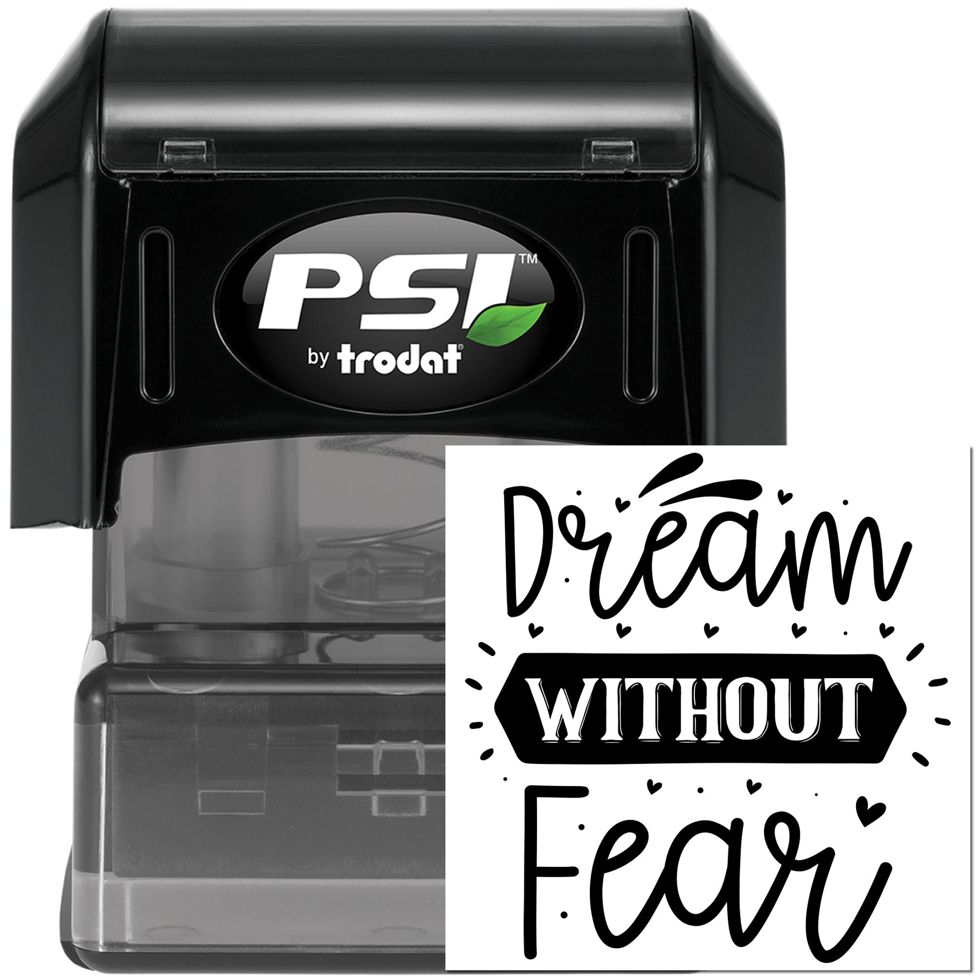 Pre-Inked Dream Without Fear Scrapbooking Stamp