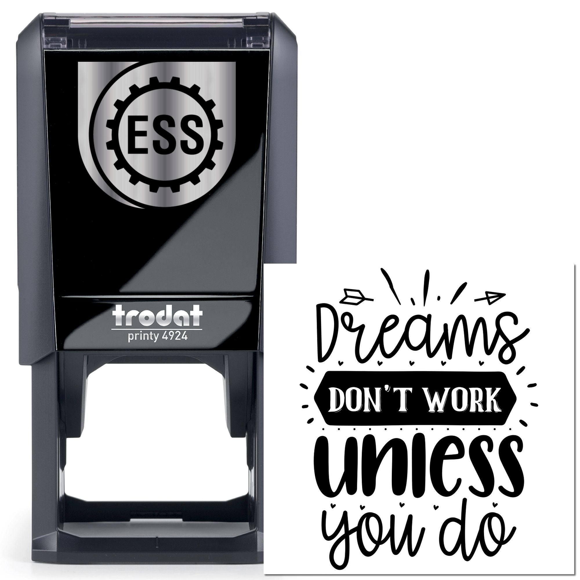 Self-Inking Motivational Quote Card Making Stamp