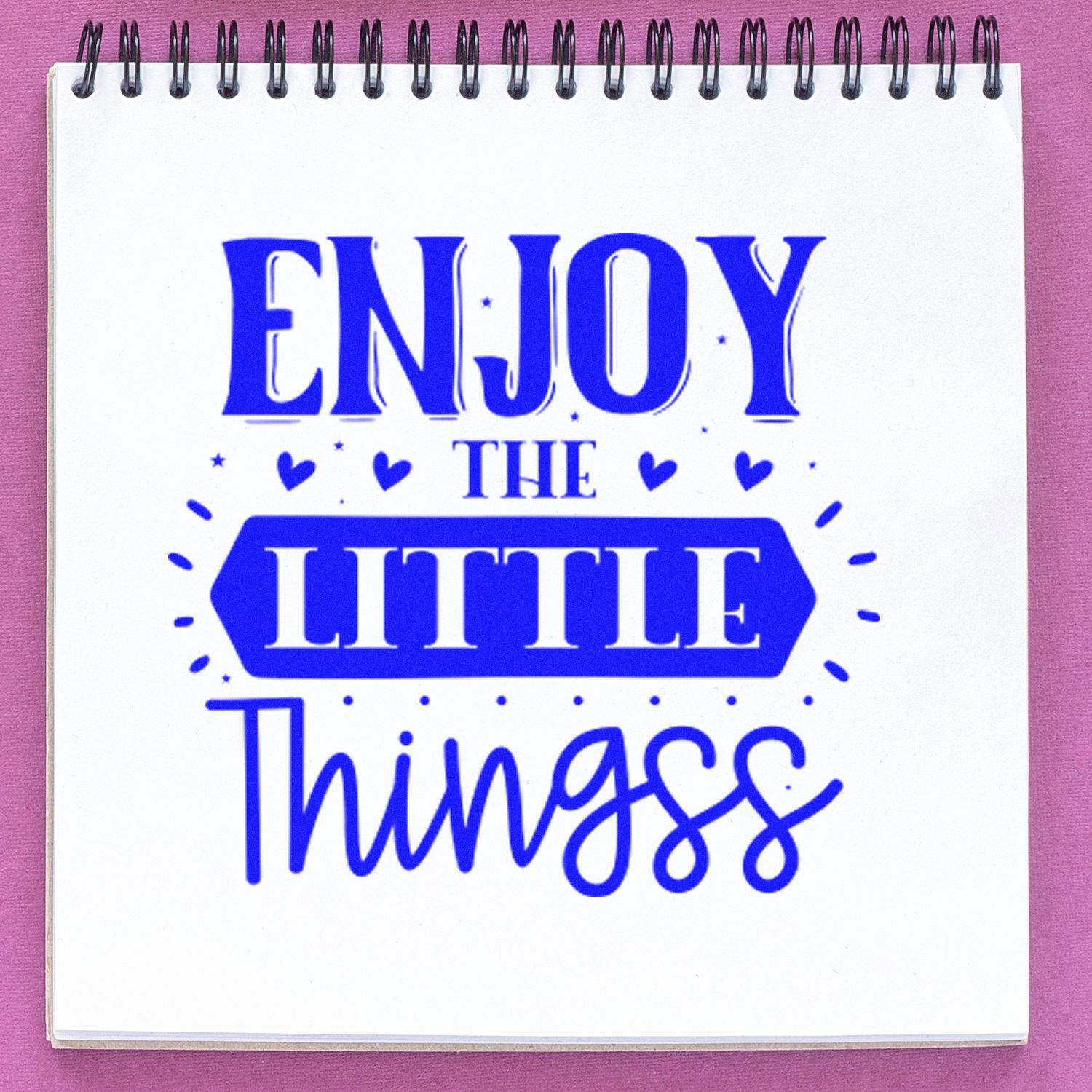 Pre-Inked Enjoy Little Things Card Making Stamp
