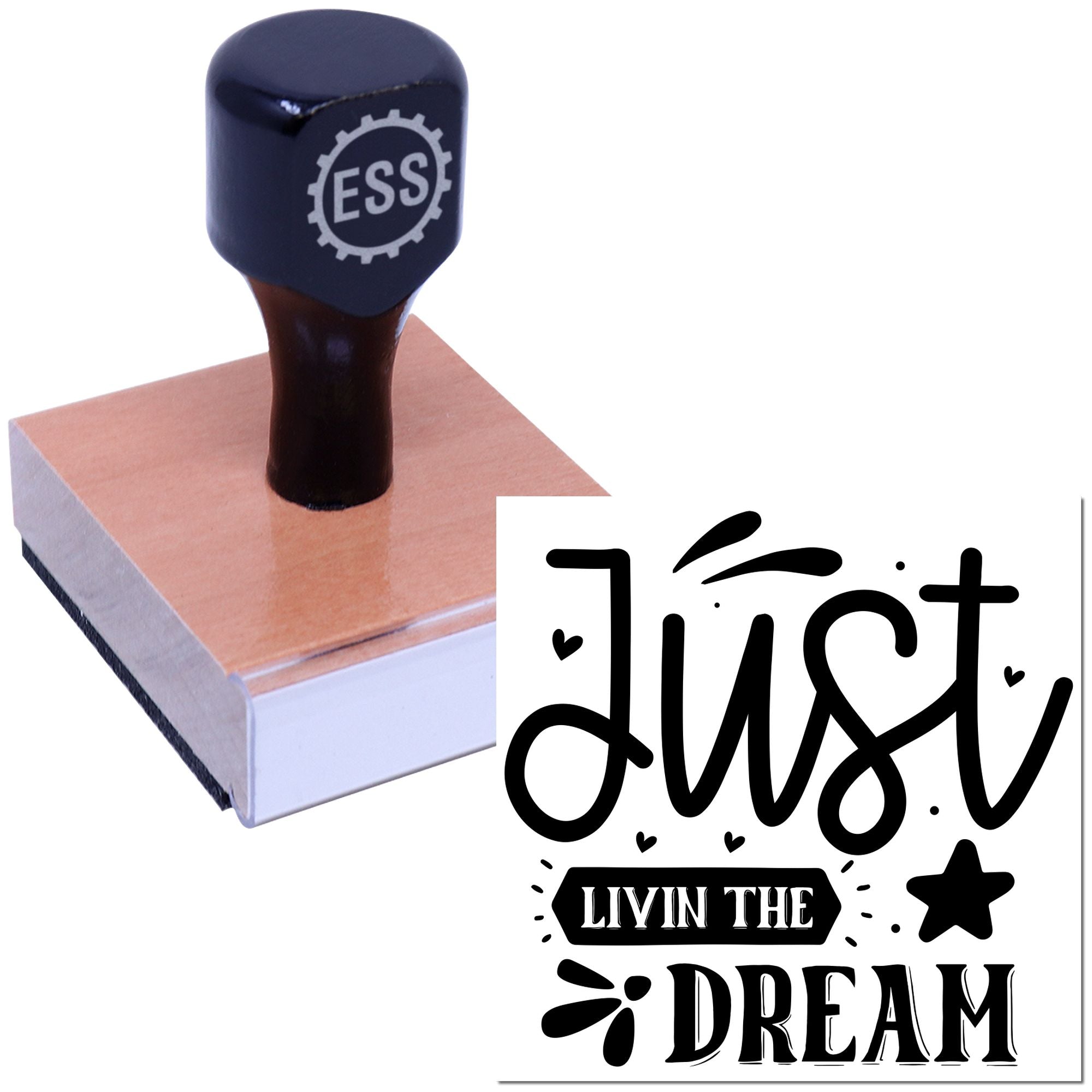 Livin The Dream Paper Goods Rubber Stamp