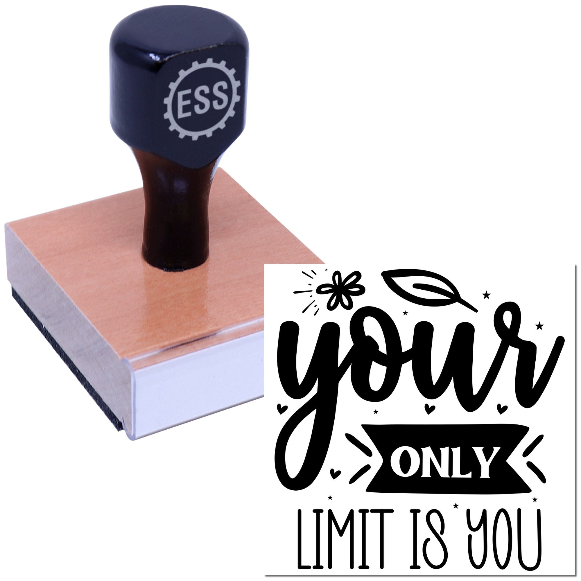 Limitless You Design Favor Tag Rubber Stamp