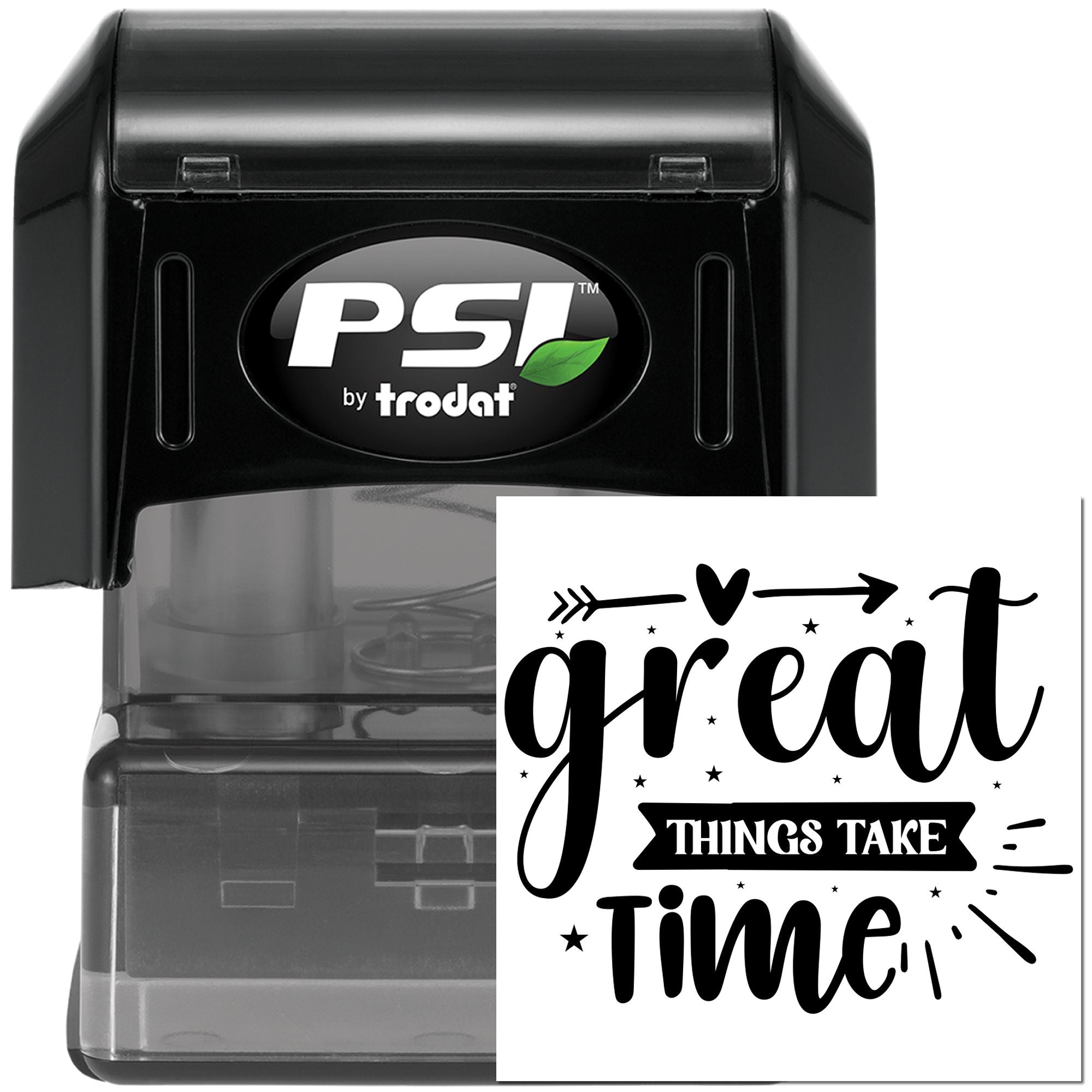 Pre-Inked Great Things Time Craft Stamp