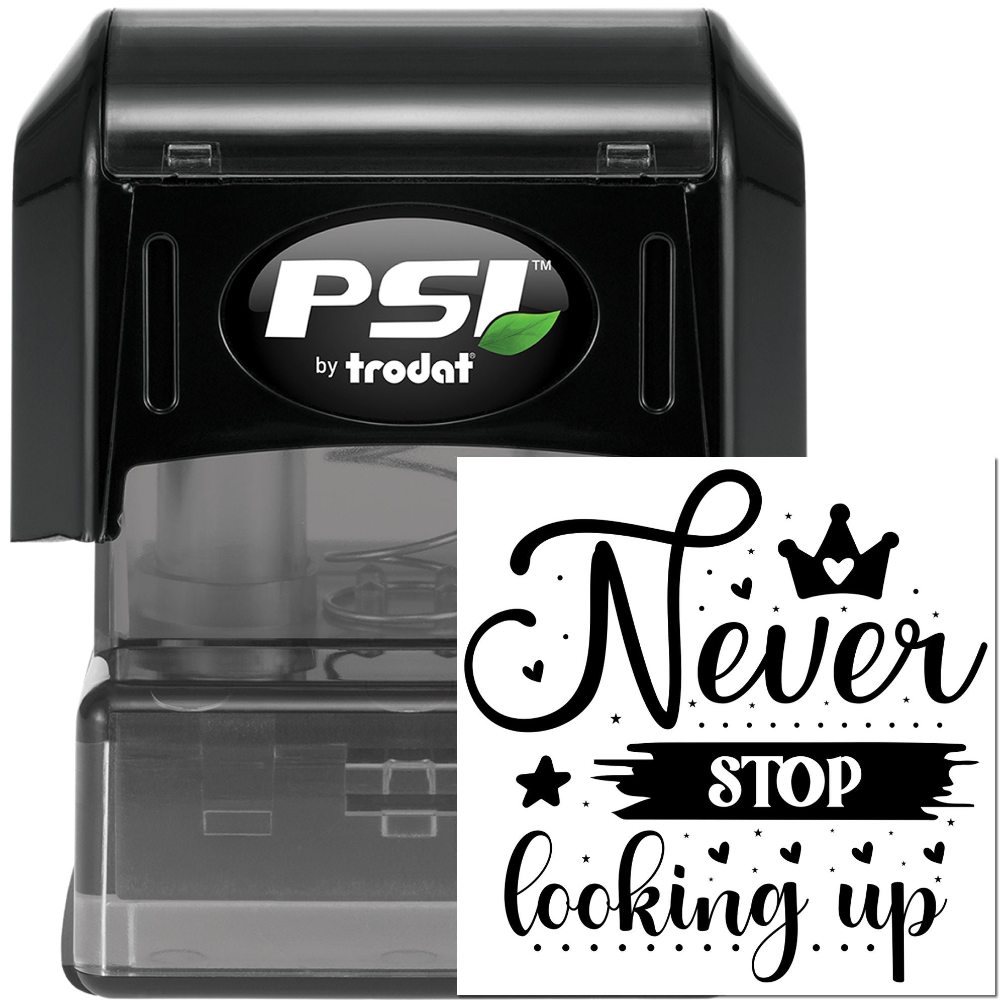 Pre-Inked Never Stop Looking Scrapbooking Stamp