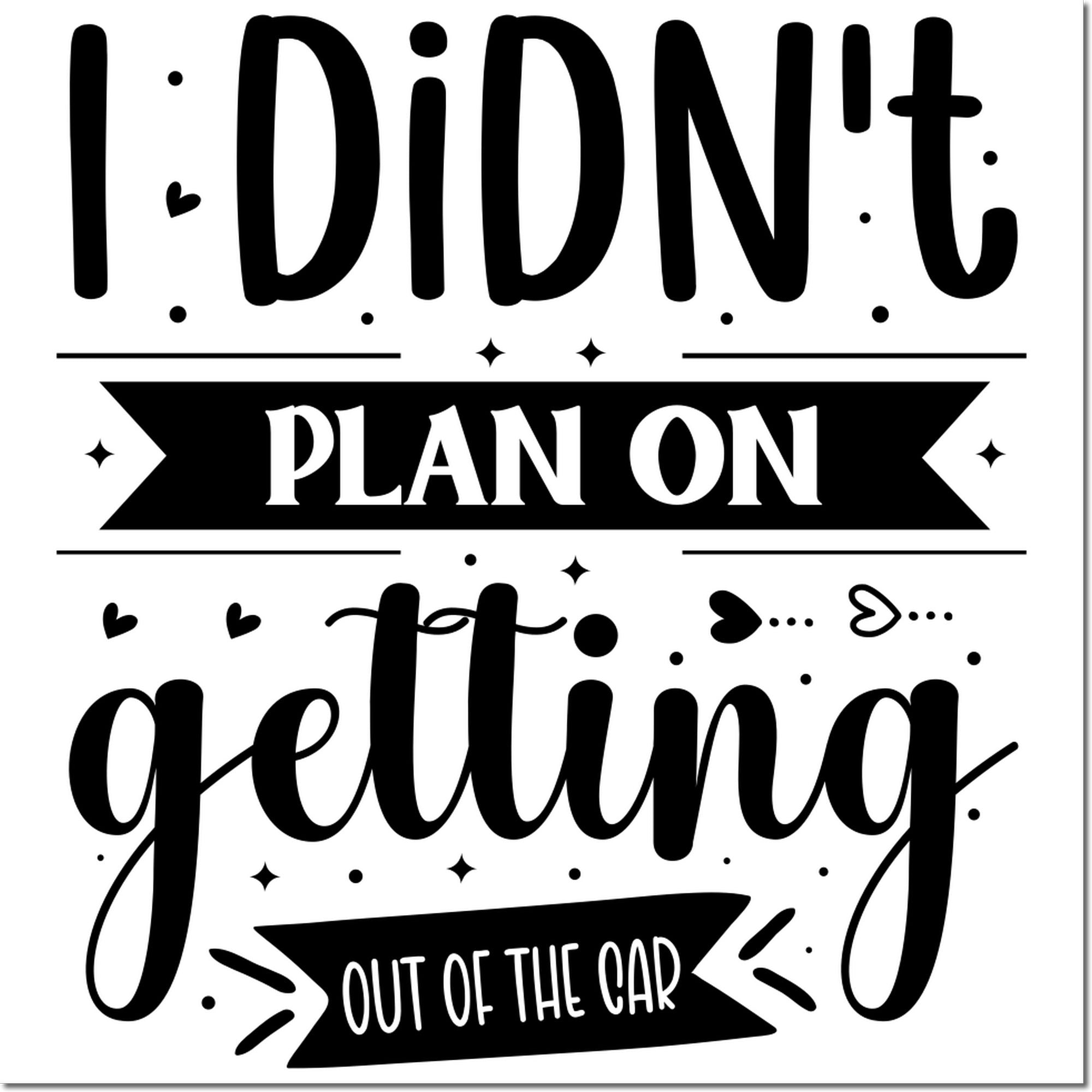 Pre-Inked Unexpected Car Exit Paper Craft Stamp