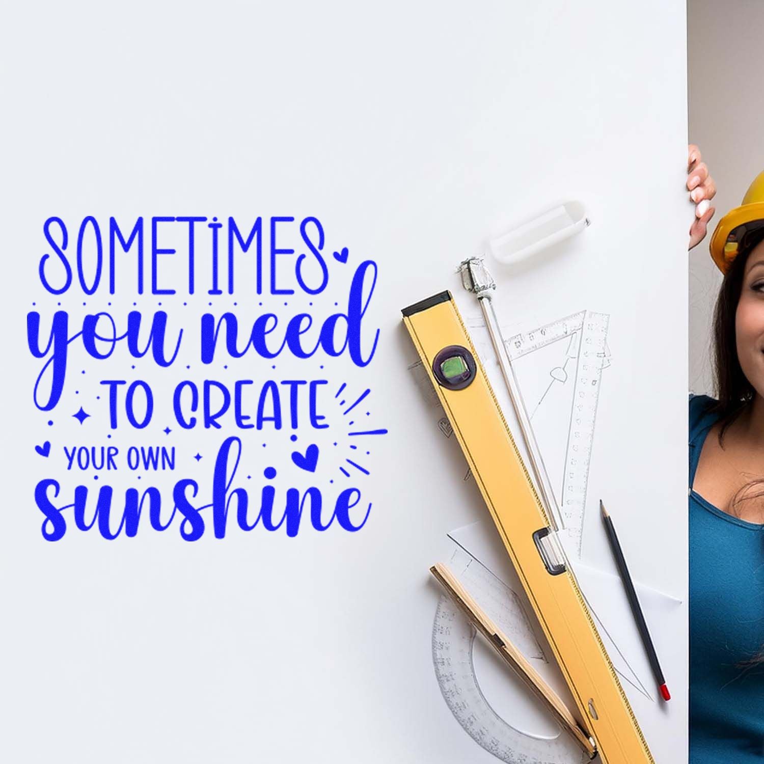 Self-Inking Sunshine Quote Note Card Stamp