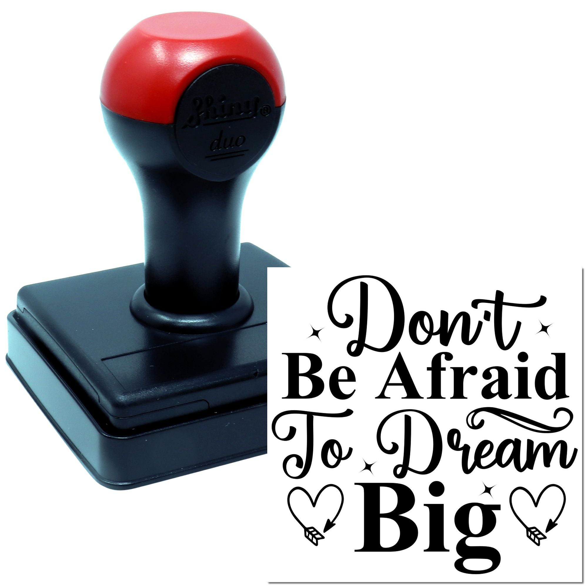 Duo Inspirational Dream Big Heart Design Hand Stamp