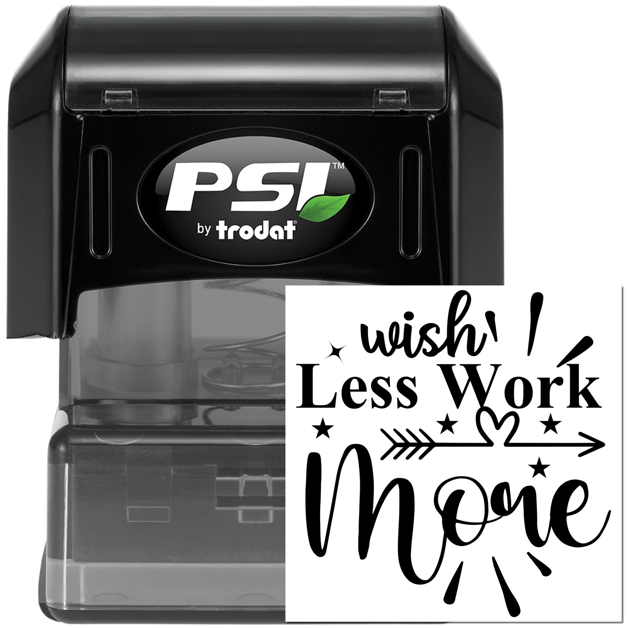 Pre-Inked Less Work Home Favor Tag Stamp