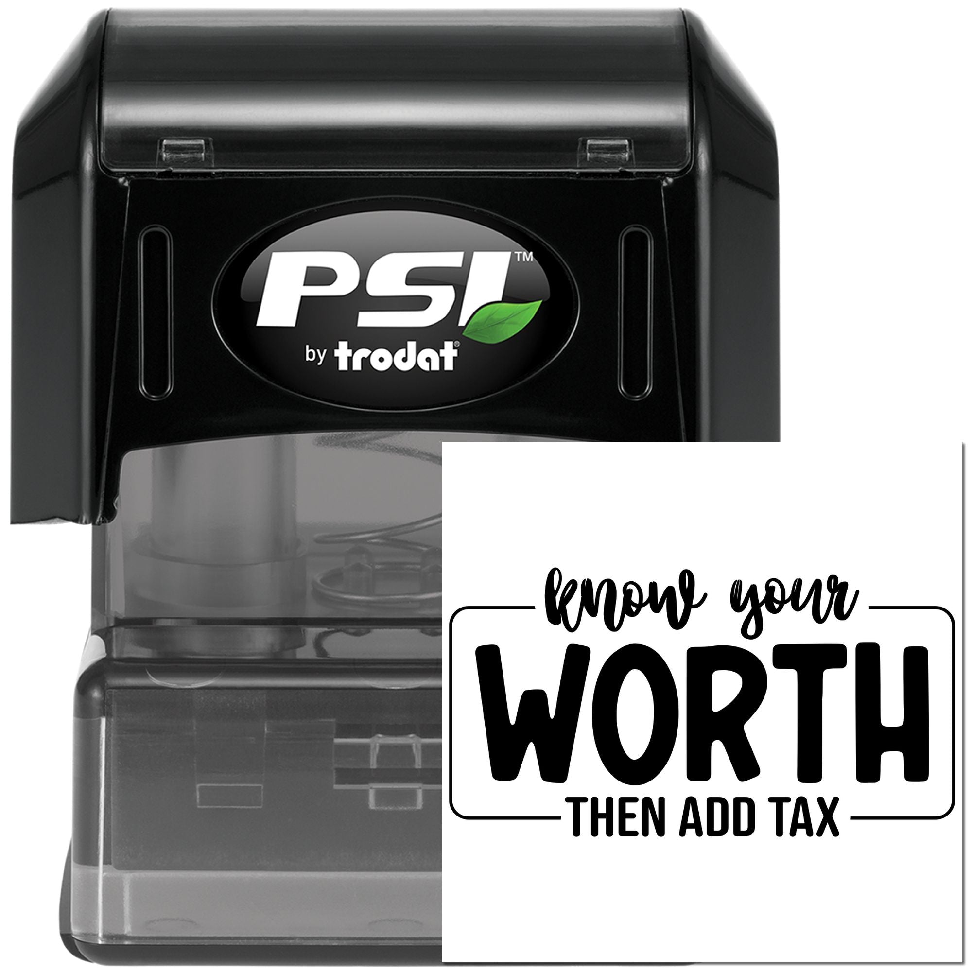 Pre-Inked Know Your Worth Place Card Stamp