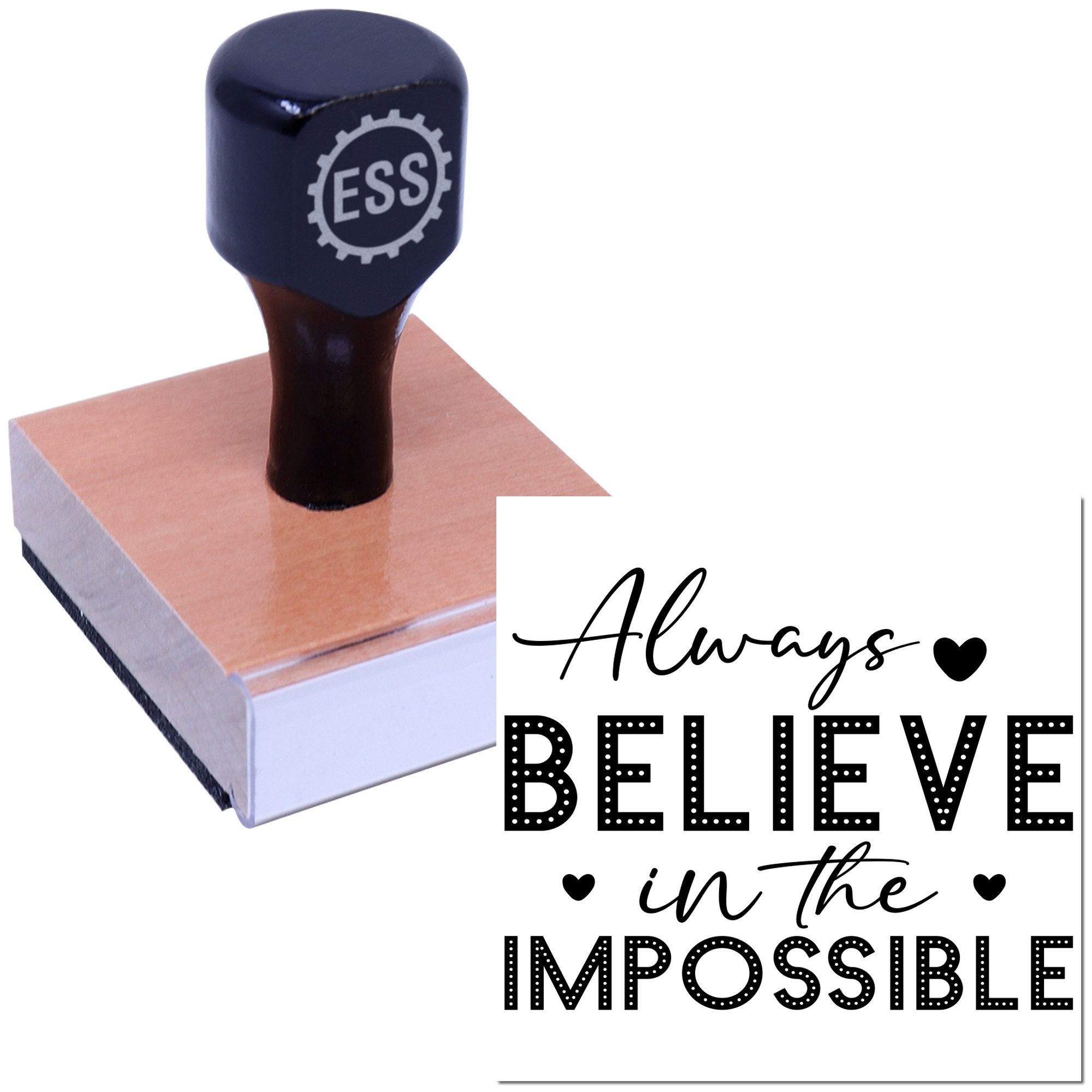 Believe Beyond Limits Scrapbooking Rubber Stamp