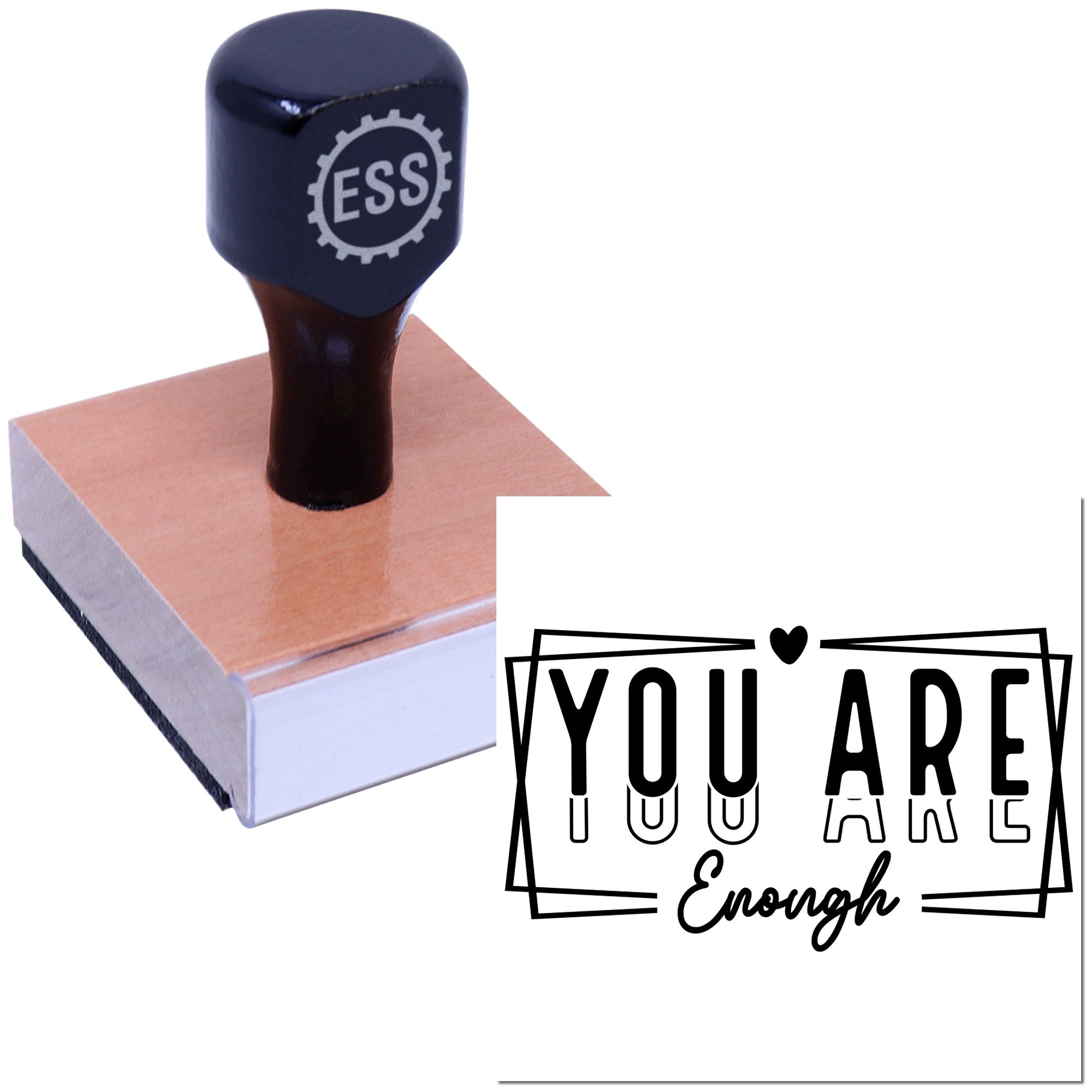You Are Enough Papercraft Rubber Stamp