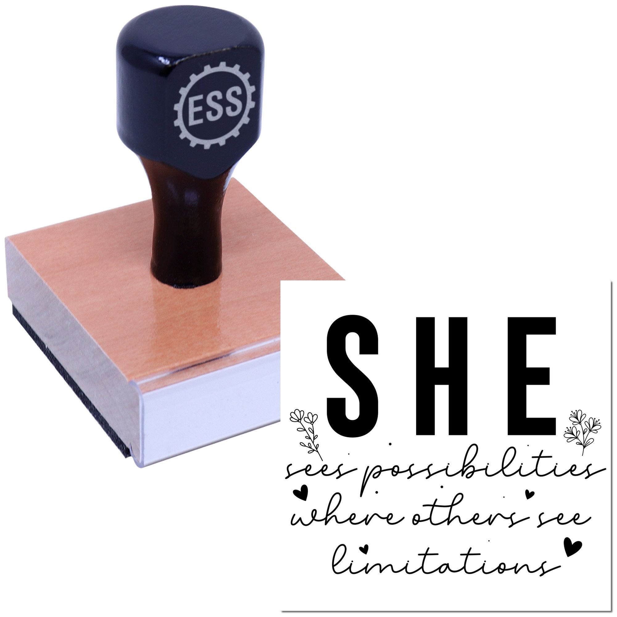 Limitless Visionary Spirit Note Card Rubber Stamp