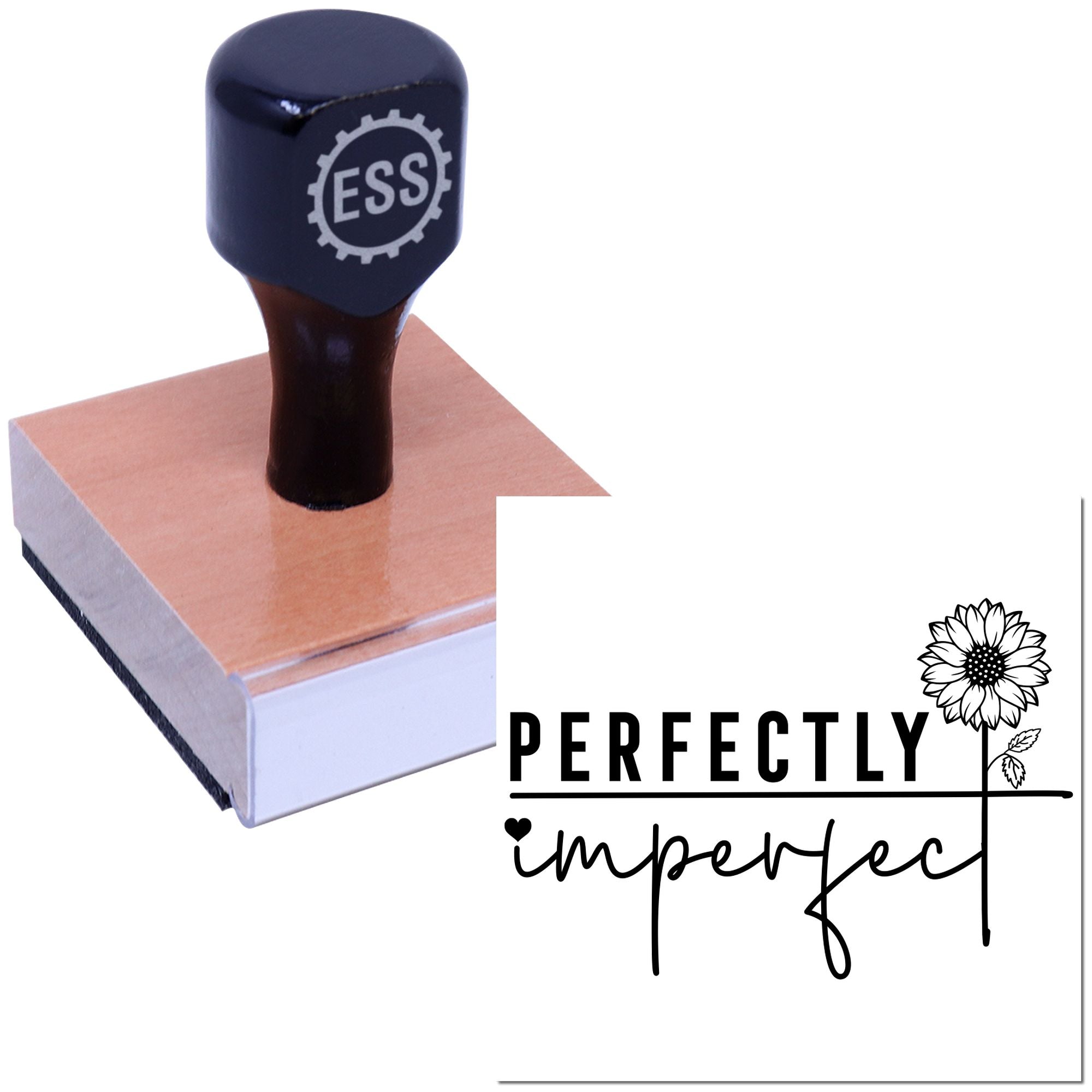 Perfectly Imperfect Bloom Mini Card Rubber Stamp