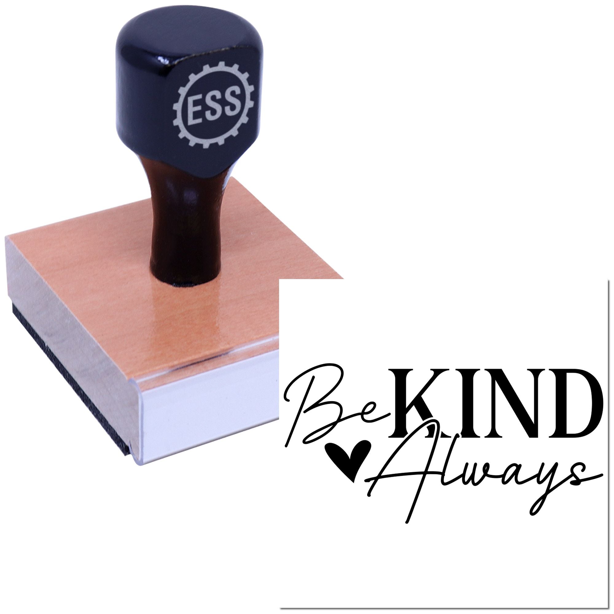 Heartfelt Kindness Reminder Tag Rubber Stamp