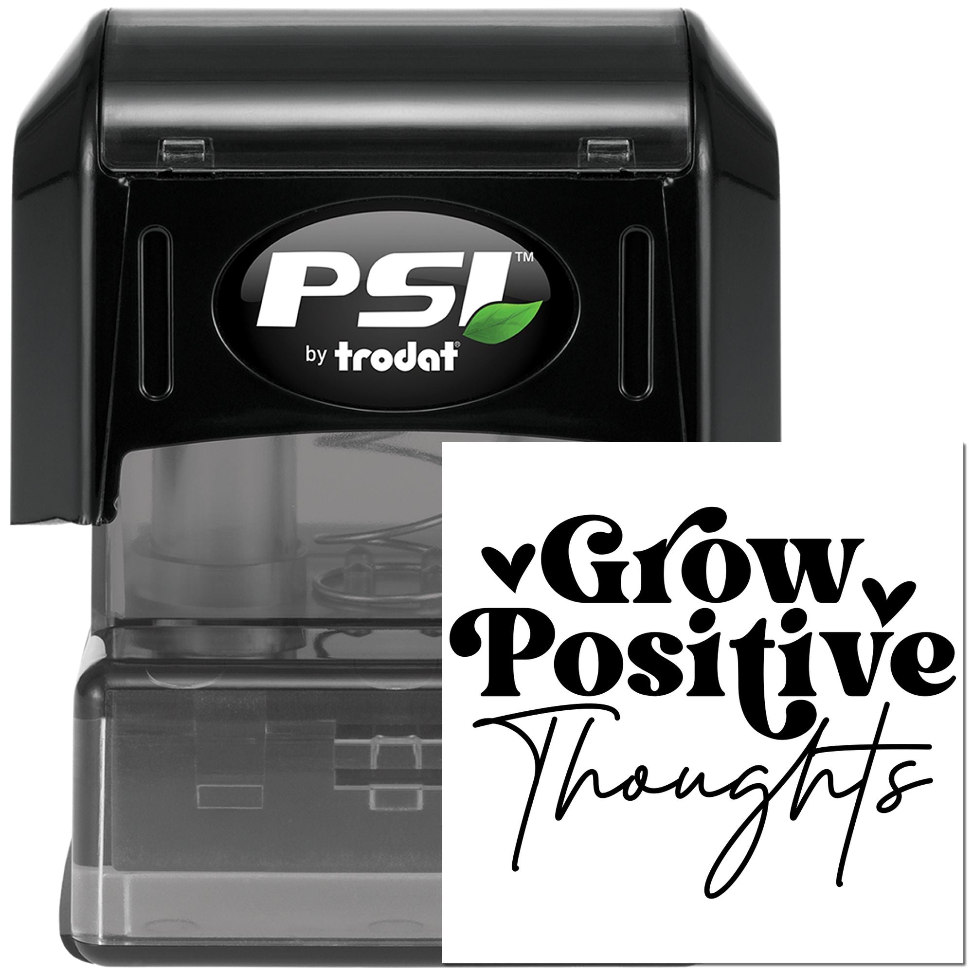 Pre-Inked Grow Positive Thoughts Tag Stamp