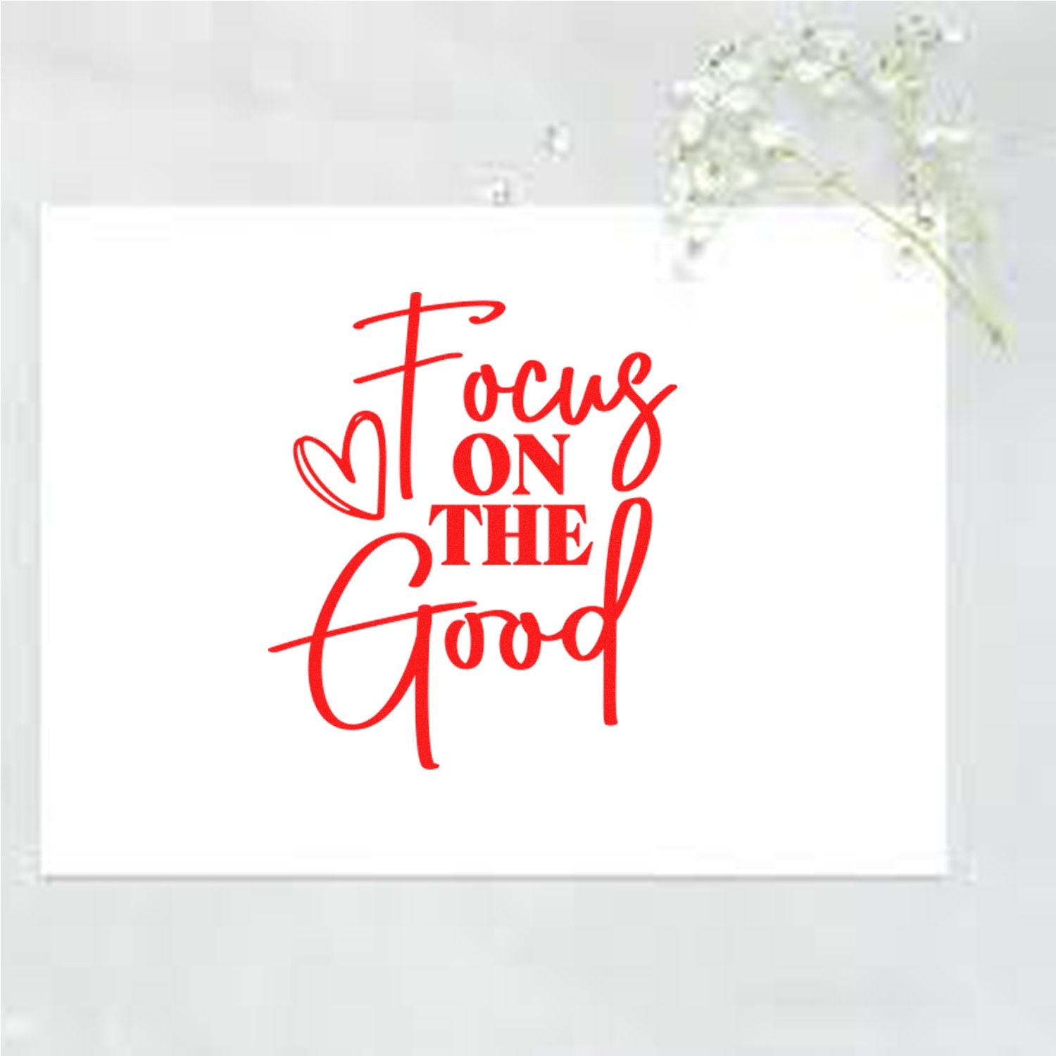 Good Vibes Only Card Rubber Stamp
